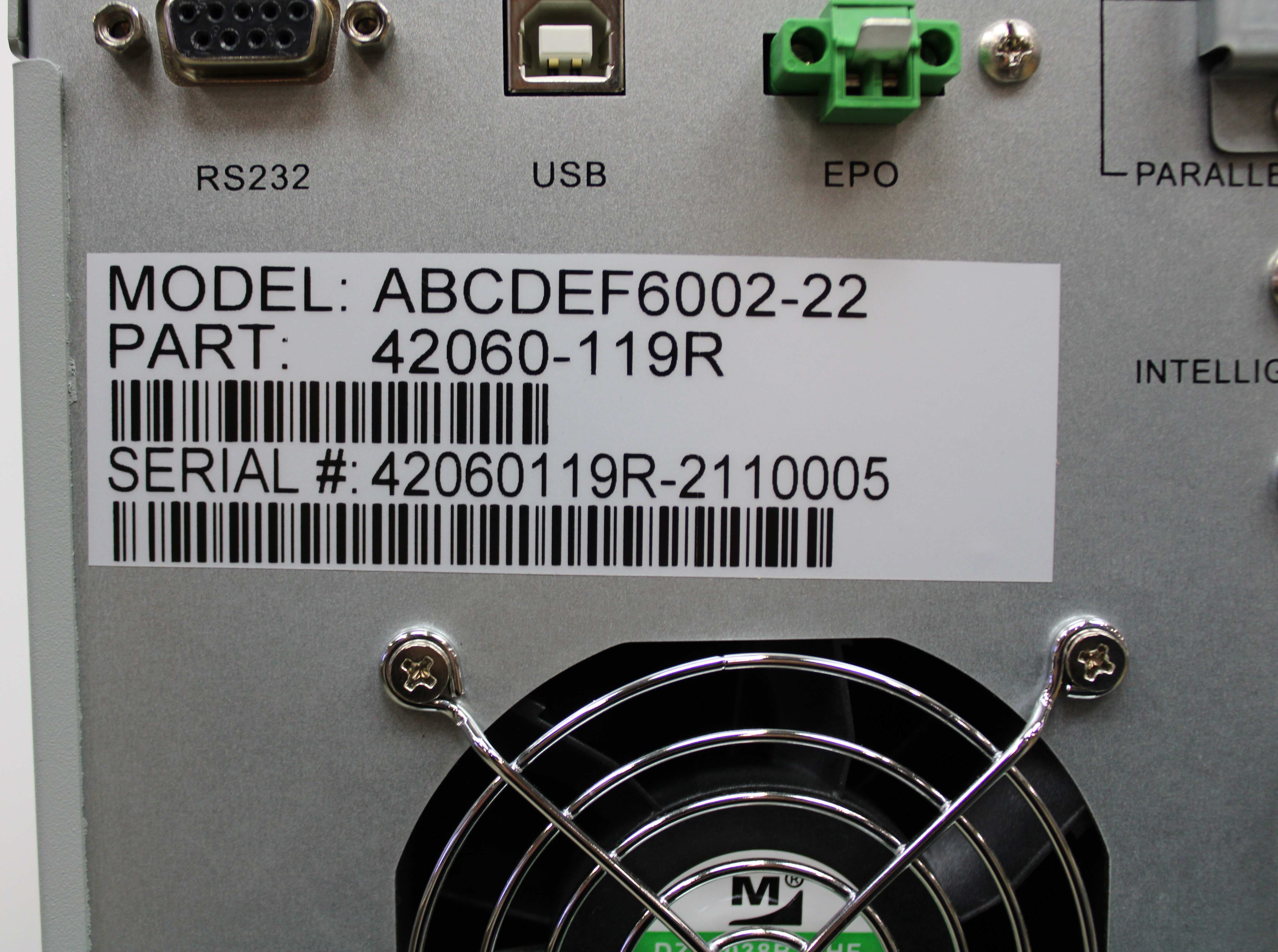 Powervar Security Plus II Power Supply UPS 120/220V 50/60Hz 6000VA Advanced