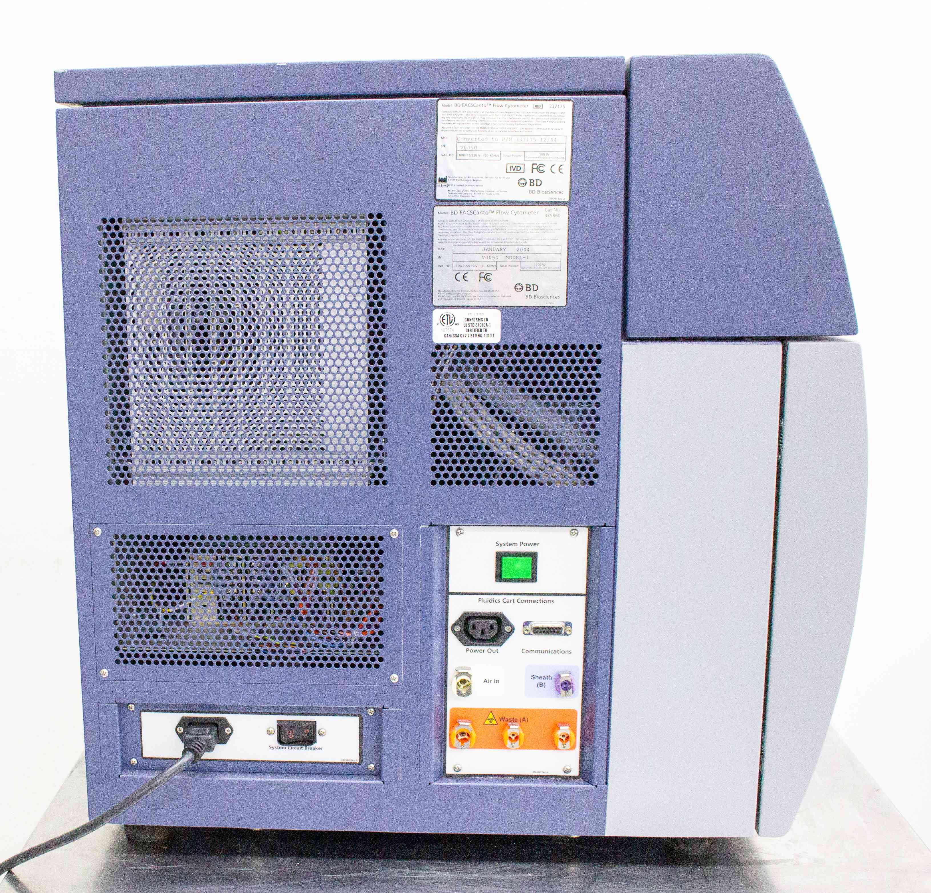 BD FACSCanto Flow Cytometer Six-Color Analyzer High Sensitivity 10,000 e/s