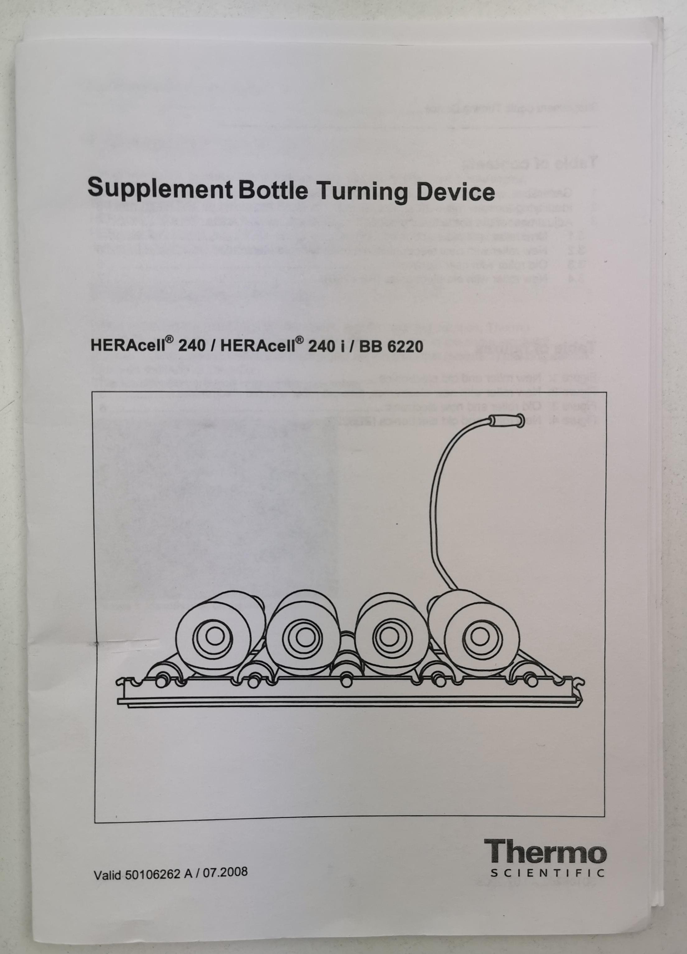 Thermo Bottle Turning Device Incubator Accessory HERAcell 240/240i BB6220