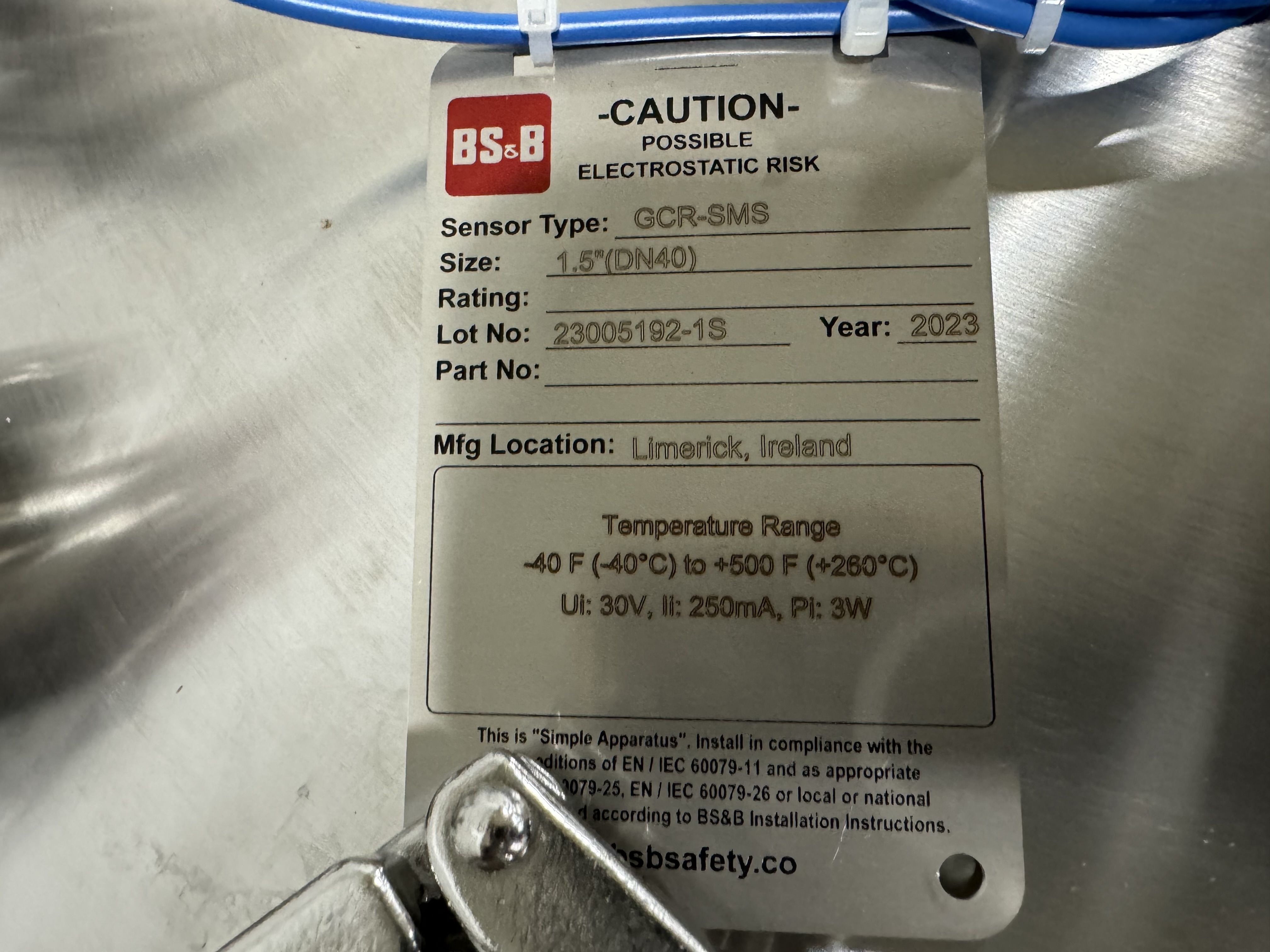 T&C 500L Stainless Steel Vessel 120V 50/60Hz Sanitized New