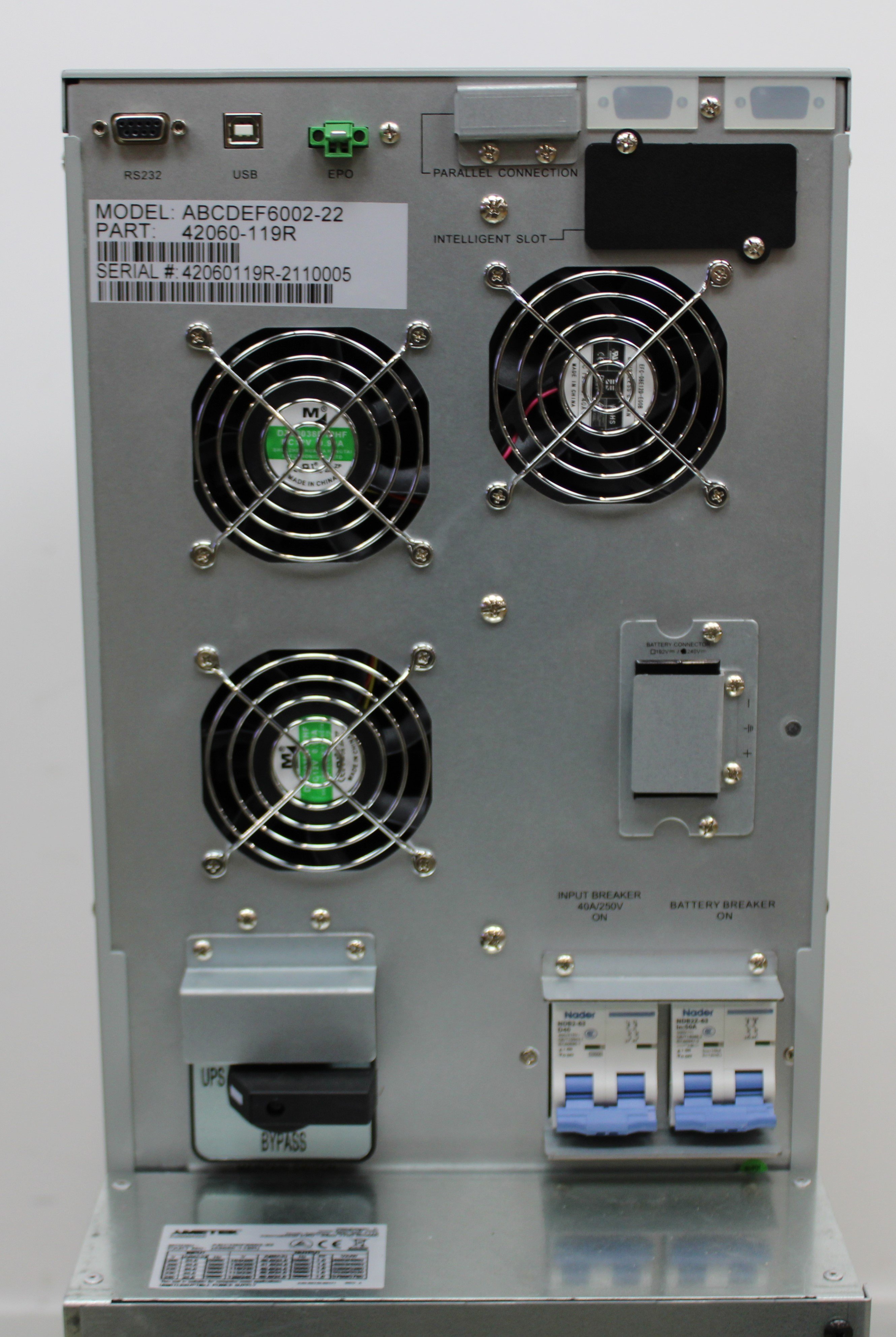 Powervar Security Plus II Power Supply UPS 120/220V 50/60Hz 6000VA Advanced