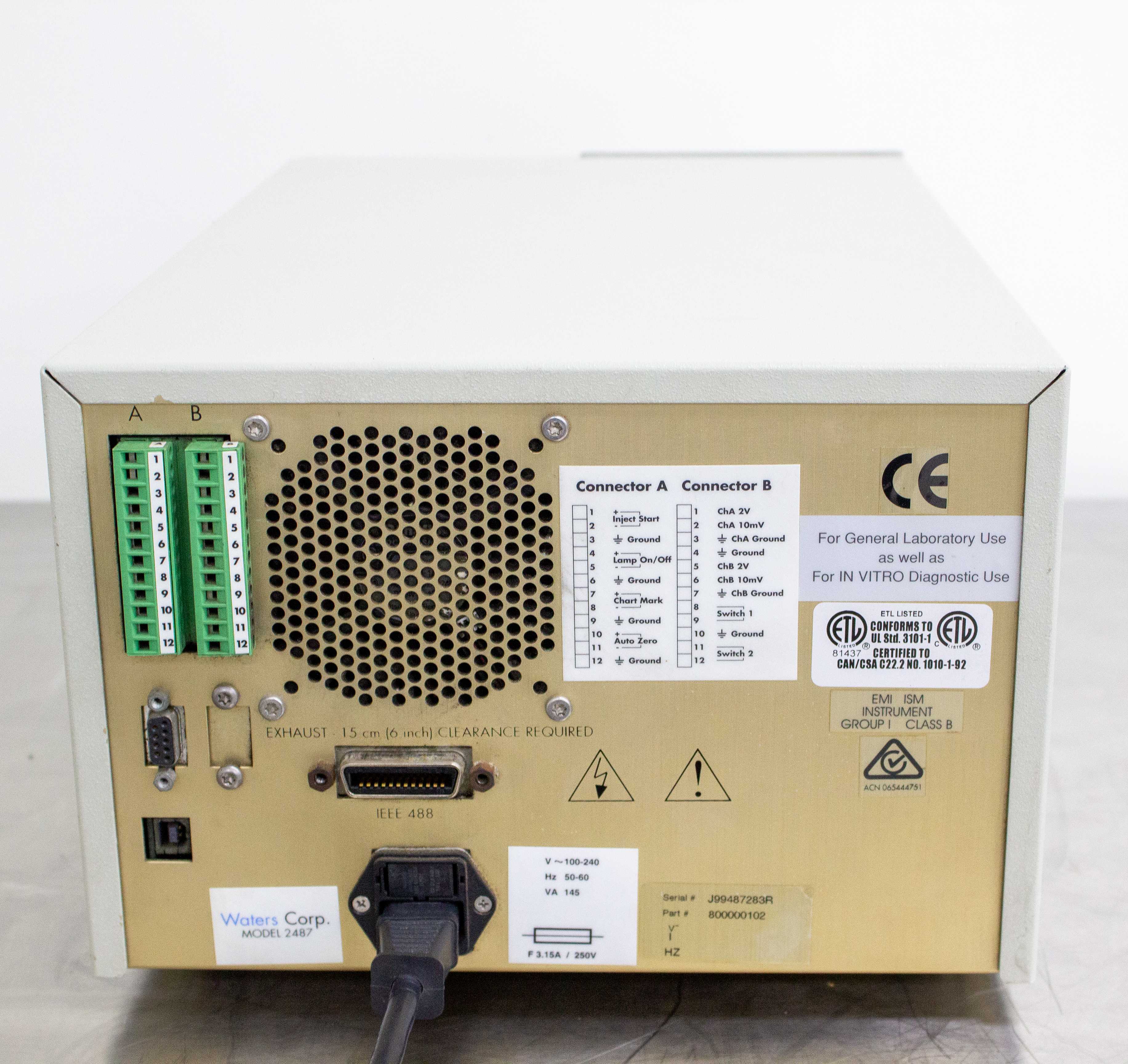 Waters 2487 Dual Absorbance Detector P/N 800000102