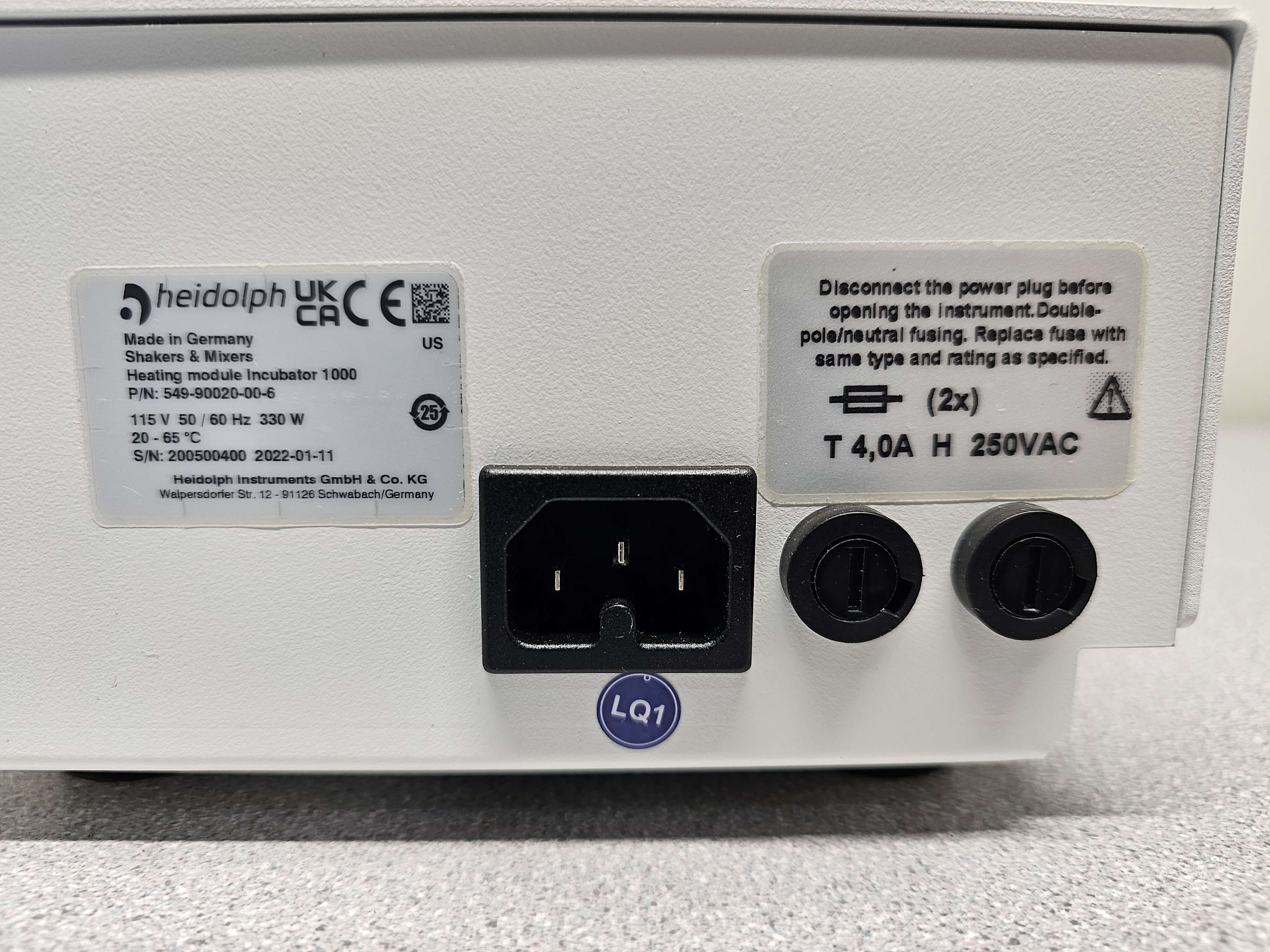 Heidolph Incubator 1000 Modular Shaker Heating 120V 60Hz with Basic Testing