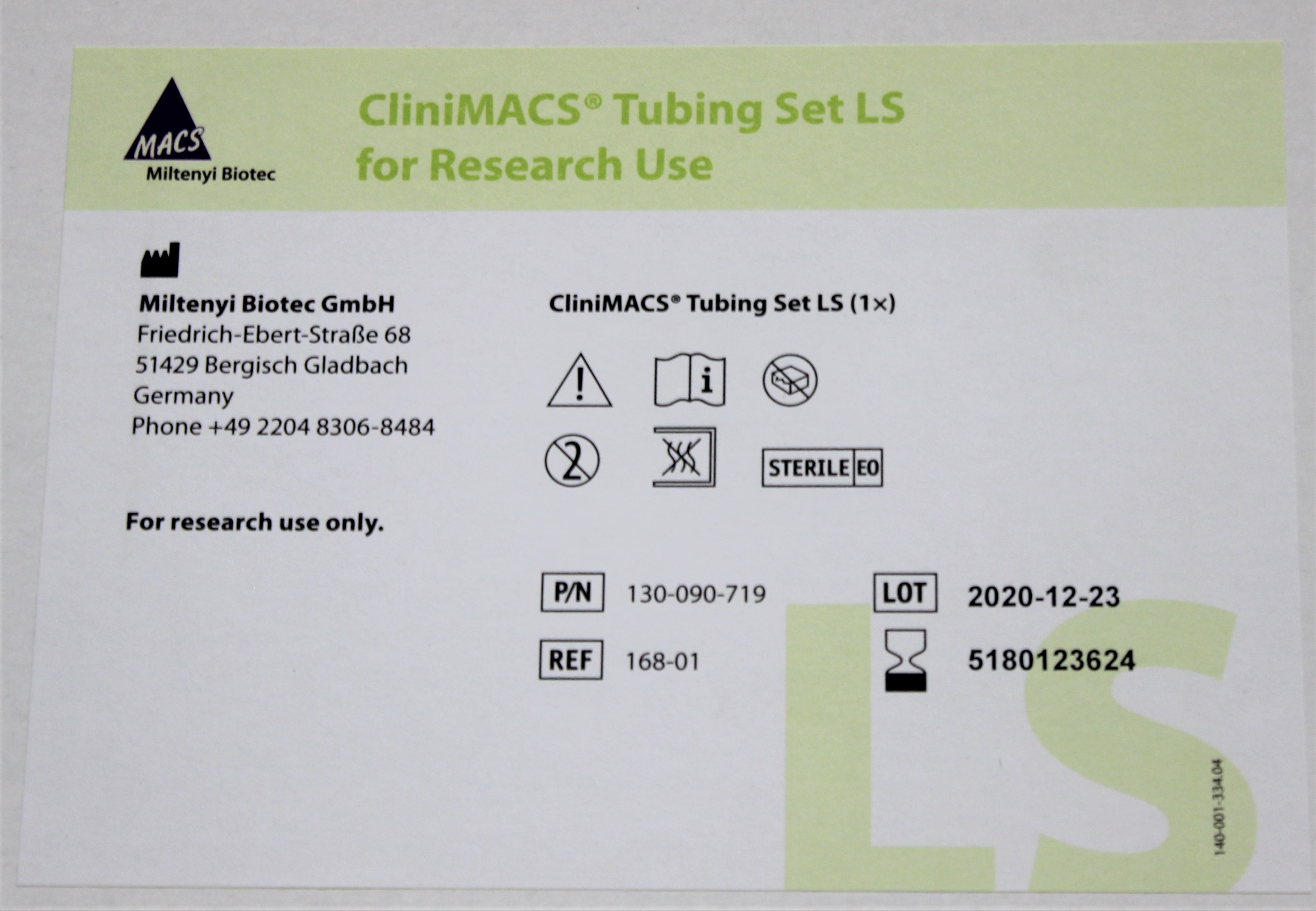 Macs CliniMACS Tubing Set LS Cell Sorting Sterile Disposable Set 5 Units/Box