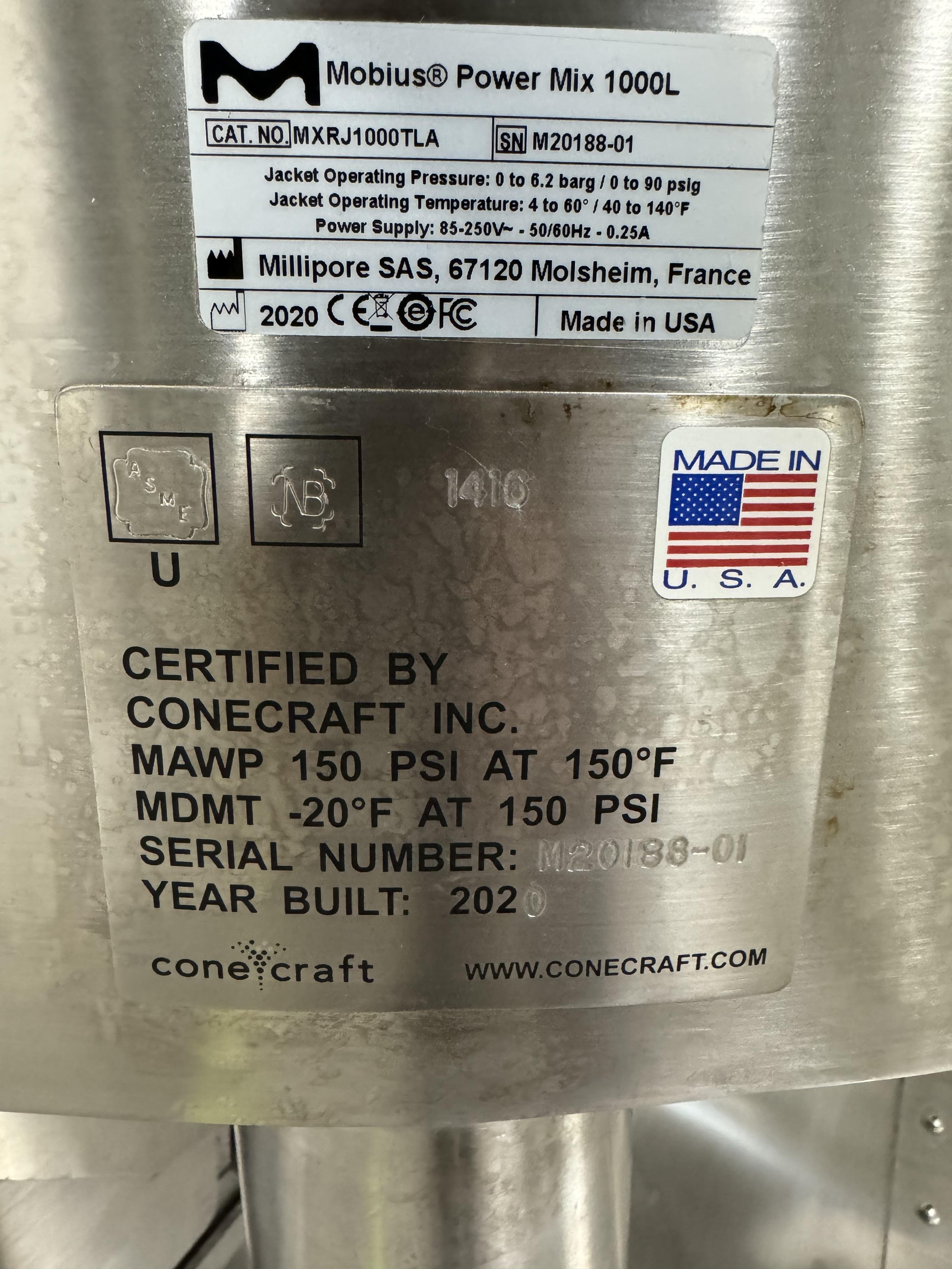 Millipore MXRJ1000TLA Biopharmaceutical Mixing System Single-Use 1000L