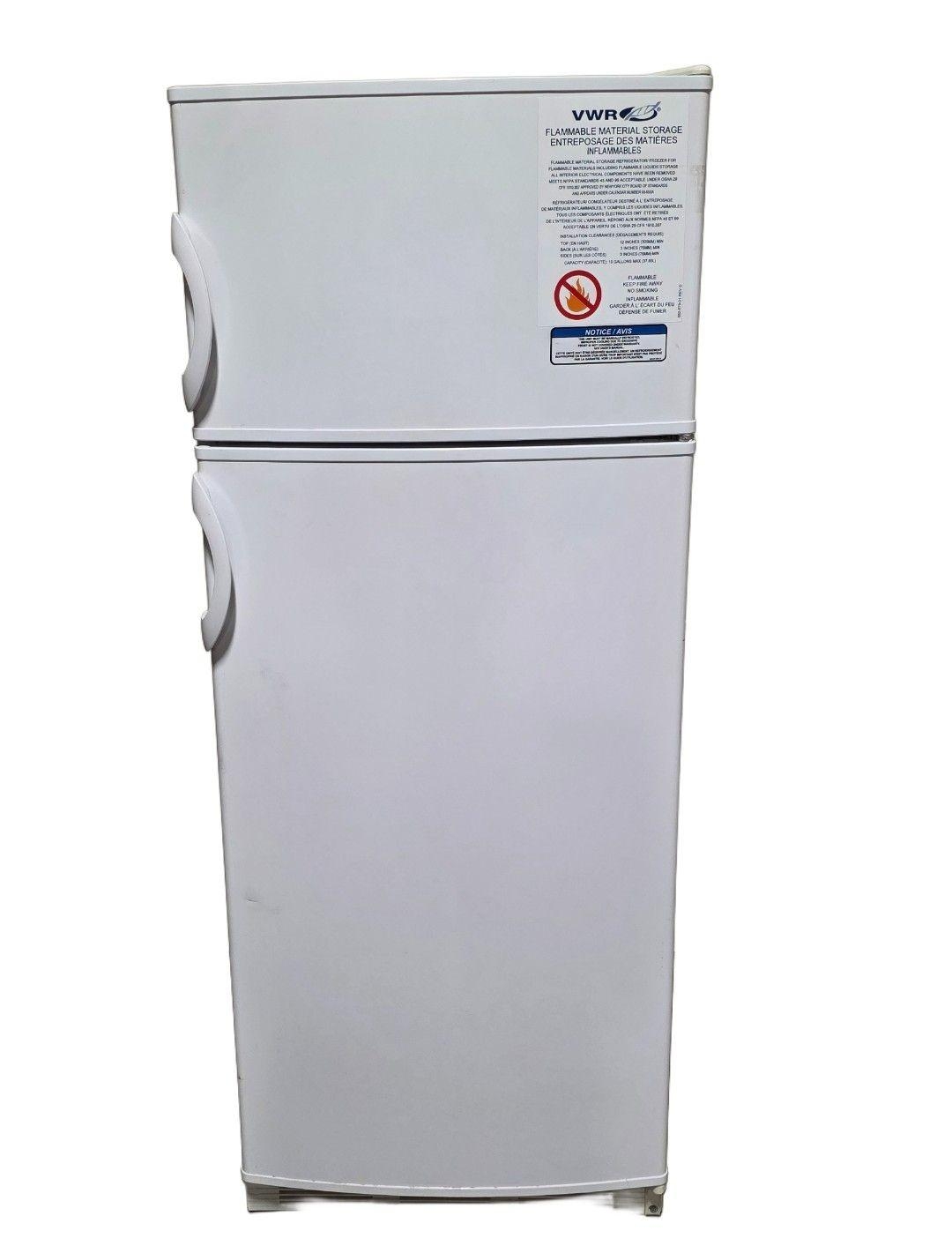 VWR Flammable Materials Storage Refrigerator/Freezer. 10 cu ft. 115v.