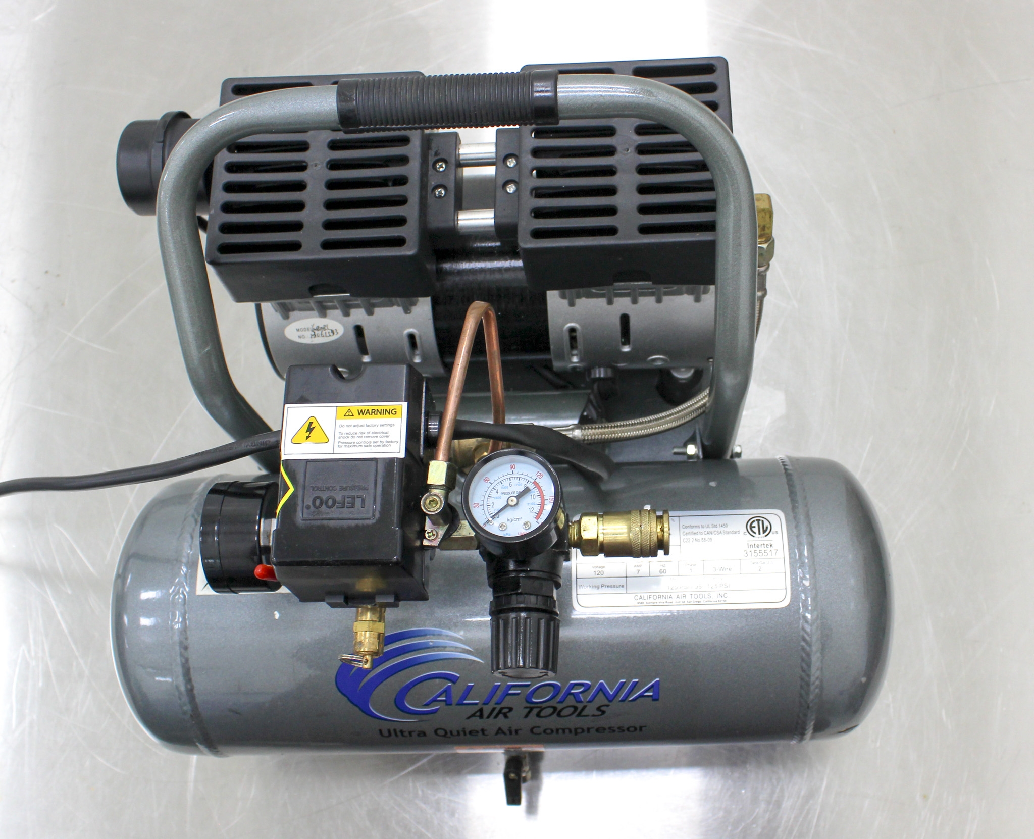California Air Tools 1610A Oil-Free Air Compressor 1HP, Ultra Quiet, 60dB