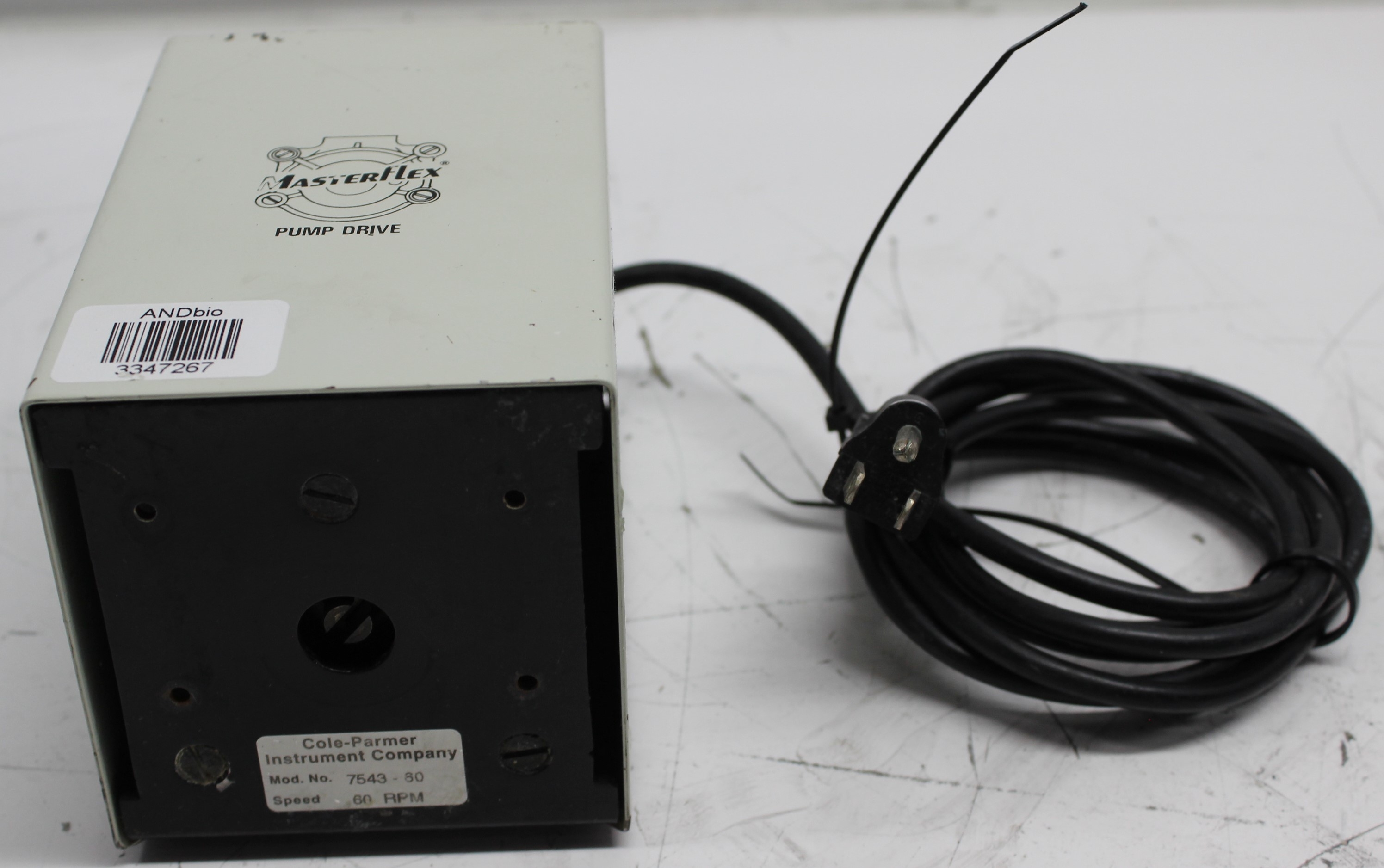 Cole Parmer MasterFlex 7543-60 Pump Drive 60RPM Fixed Fluid Continuous Flow