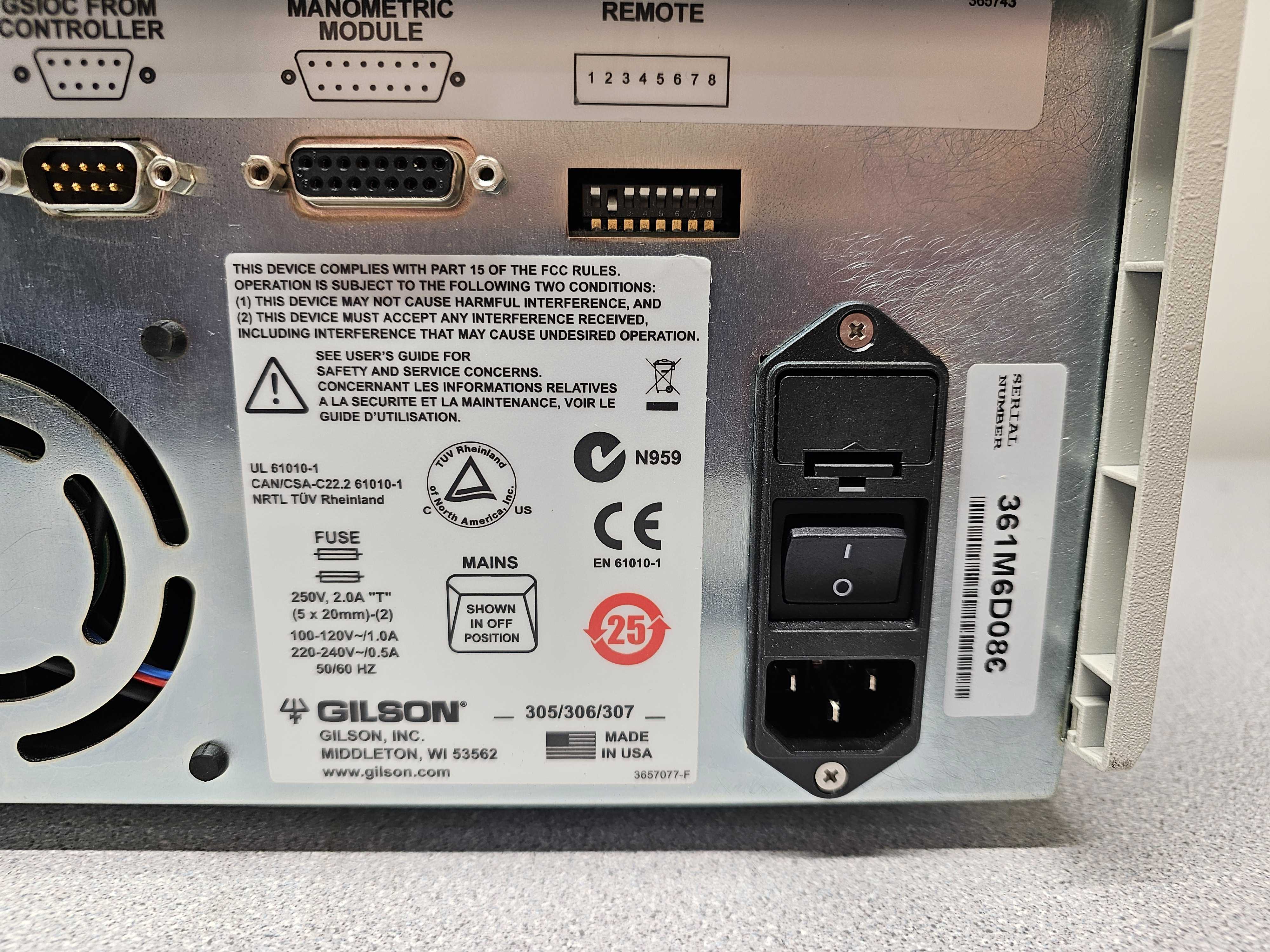 Gilson 306 HPLC Pump Analytical to Preparative Used Powers On