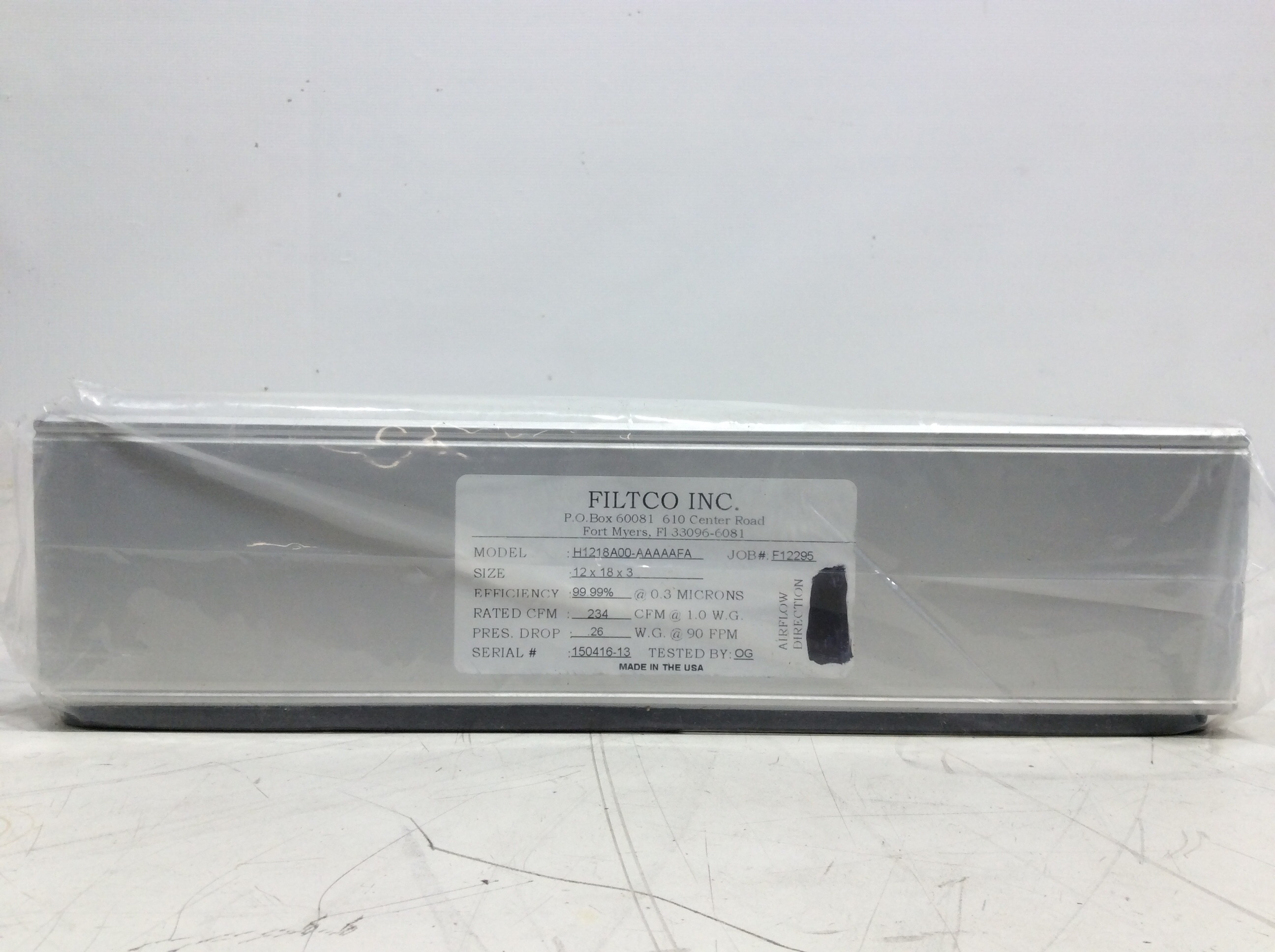 Filtco Hepa ACS-030-18 AirClean AC648 HEPA Replacement Filter