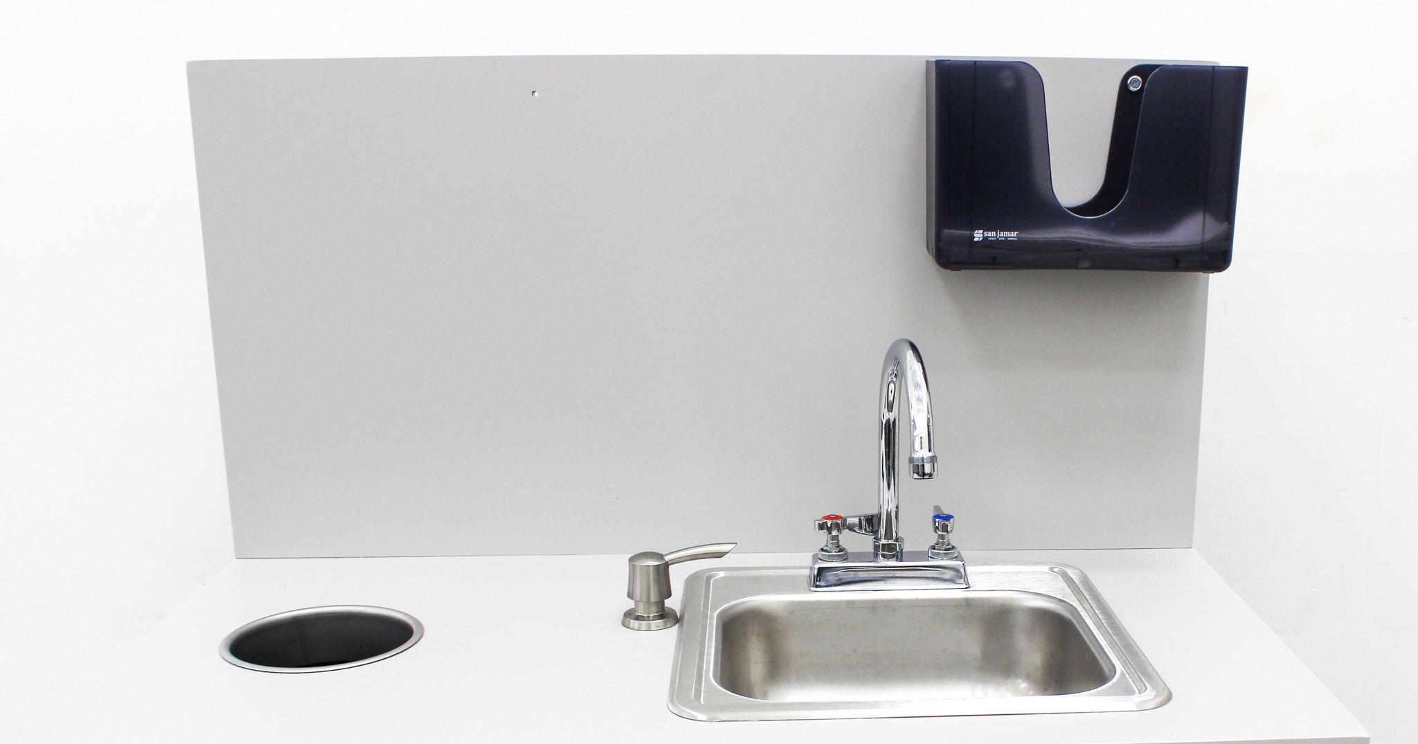 Monsam HWS-009S Facility Station Portable Sink Hot Cold Water 6 Gallon Tank