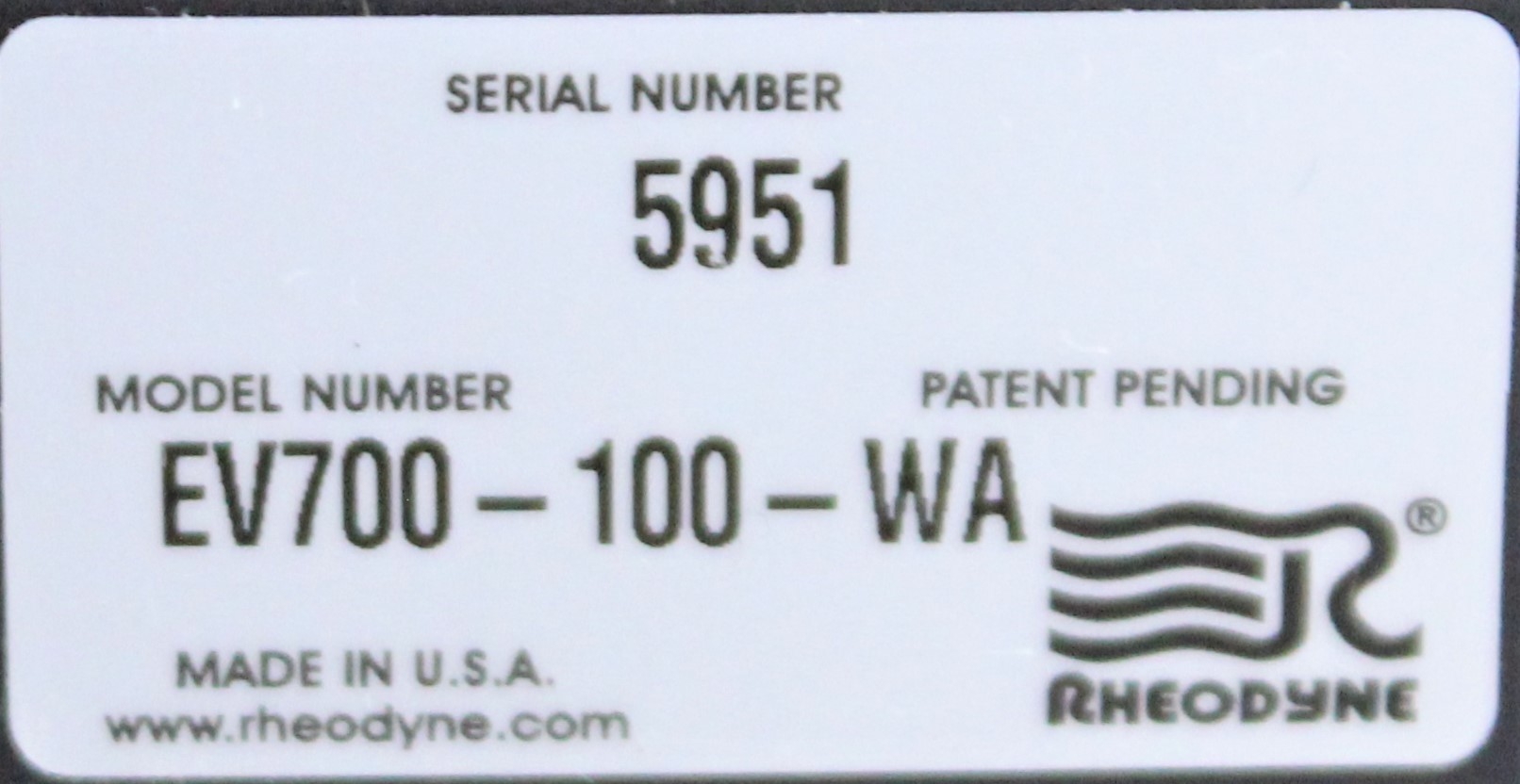 Rheodyne EV700-100-WA HPLC System Valve Chromatography, Protein Purification