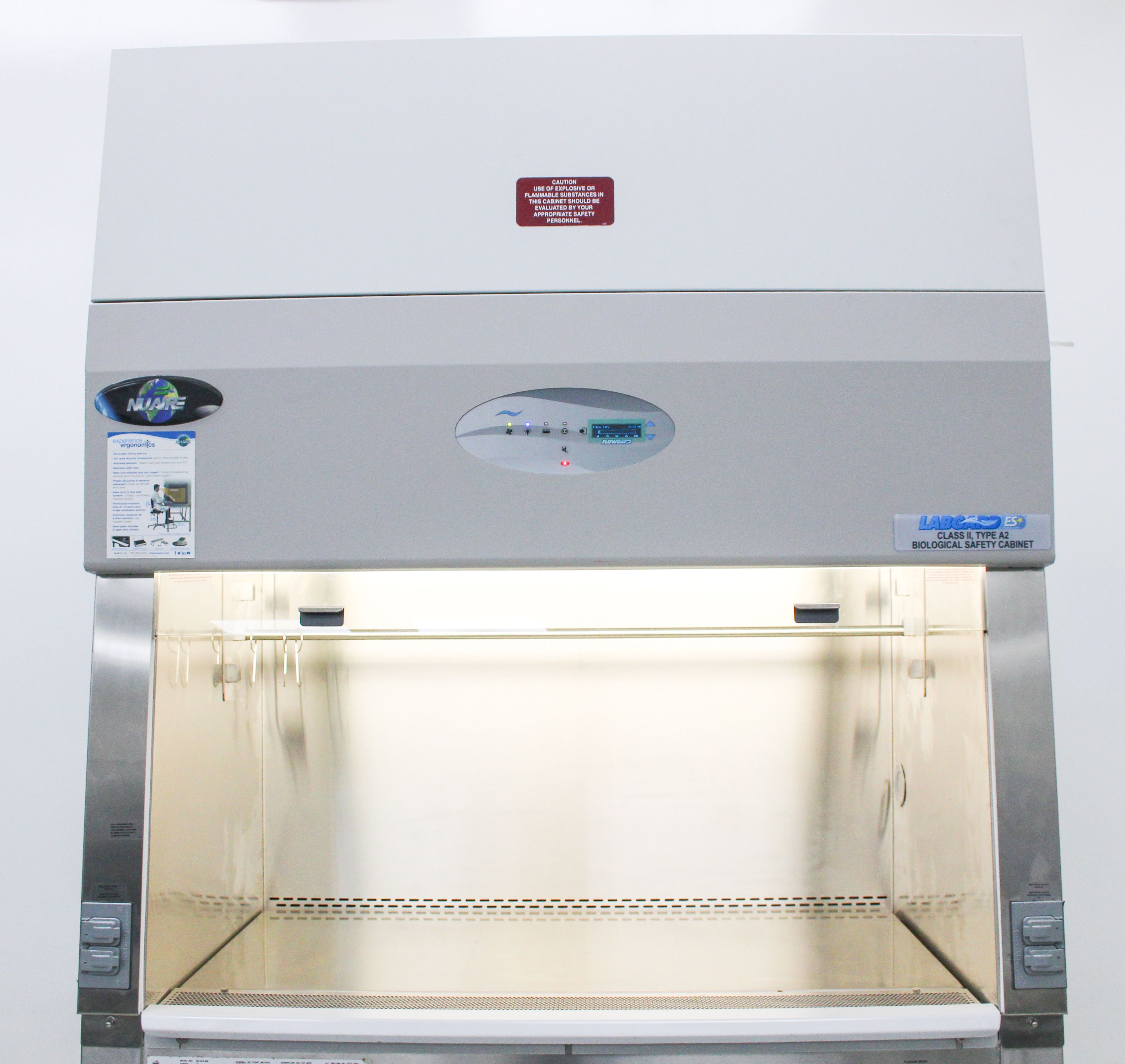 NuAire NU-543-400 Biosafety Cabinet III Dual Thermistor 120V