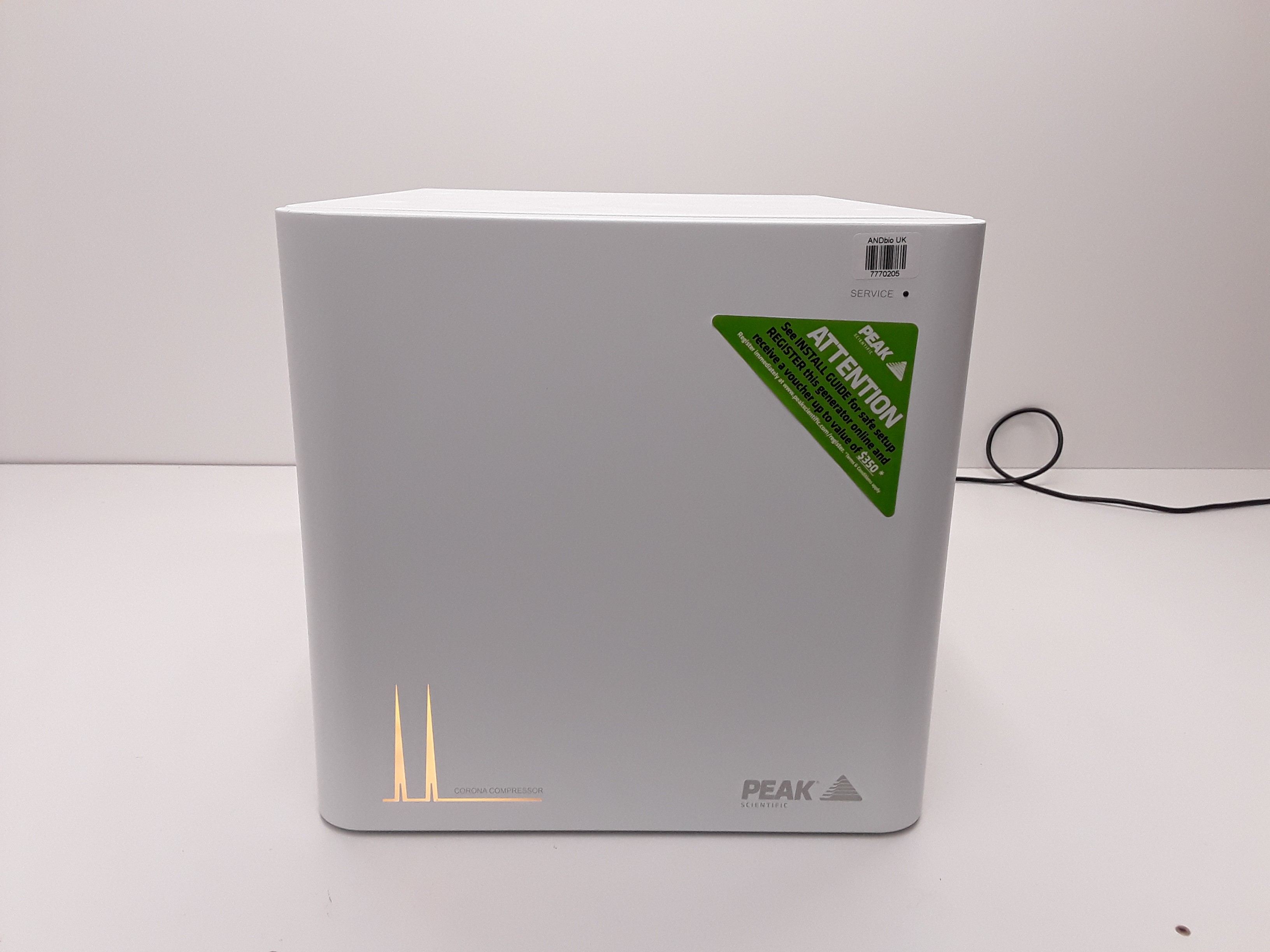 Peak Scientific Corona Facility Air Compressor 110 PSI 110V 60Hz HPLC System Lab