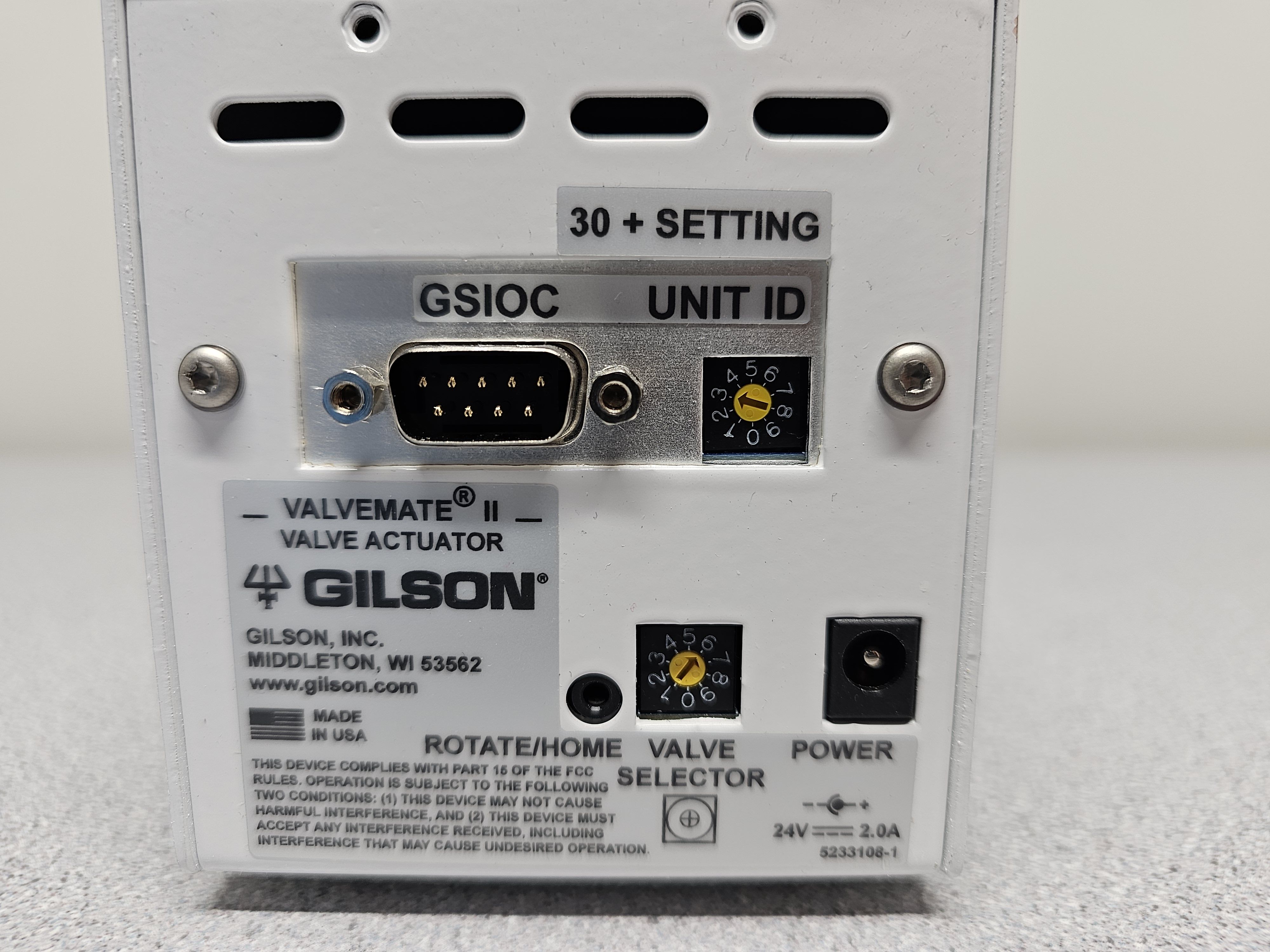 Gilson Valvemate II HPLC Valve Actuator for Solvent Selection & Switching