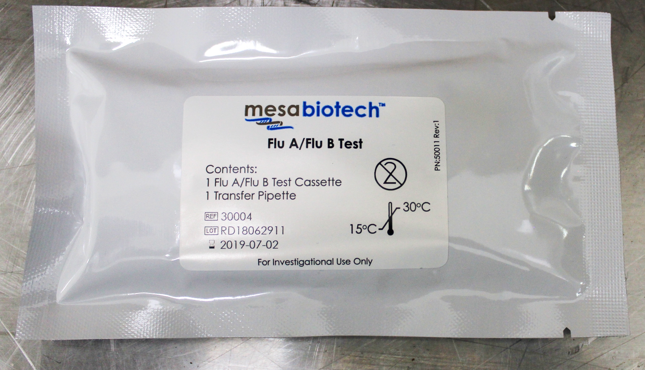 MesaBiotech Flu A Flu B Test Cassette For Clinical Diagnostics 125 Ct