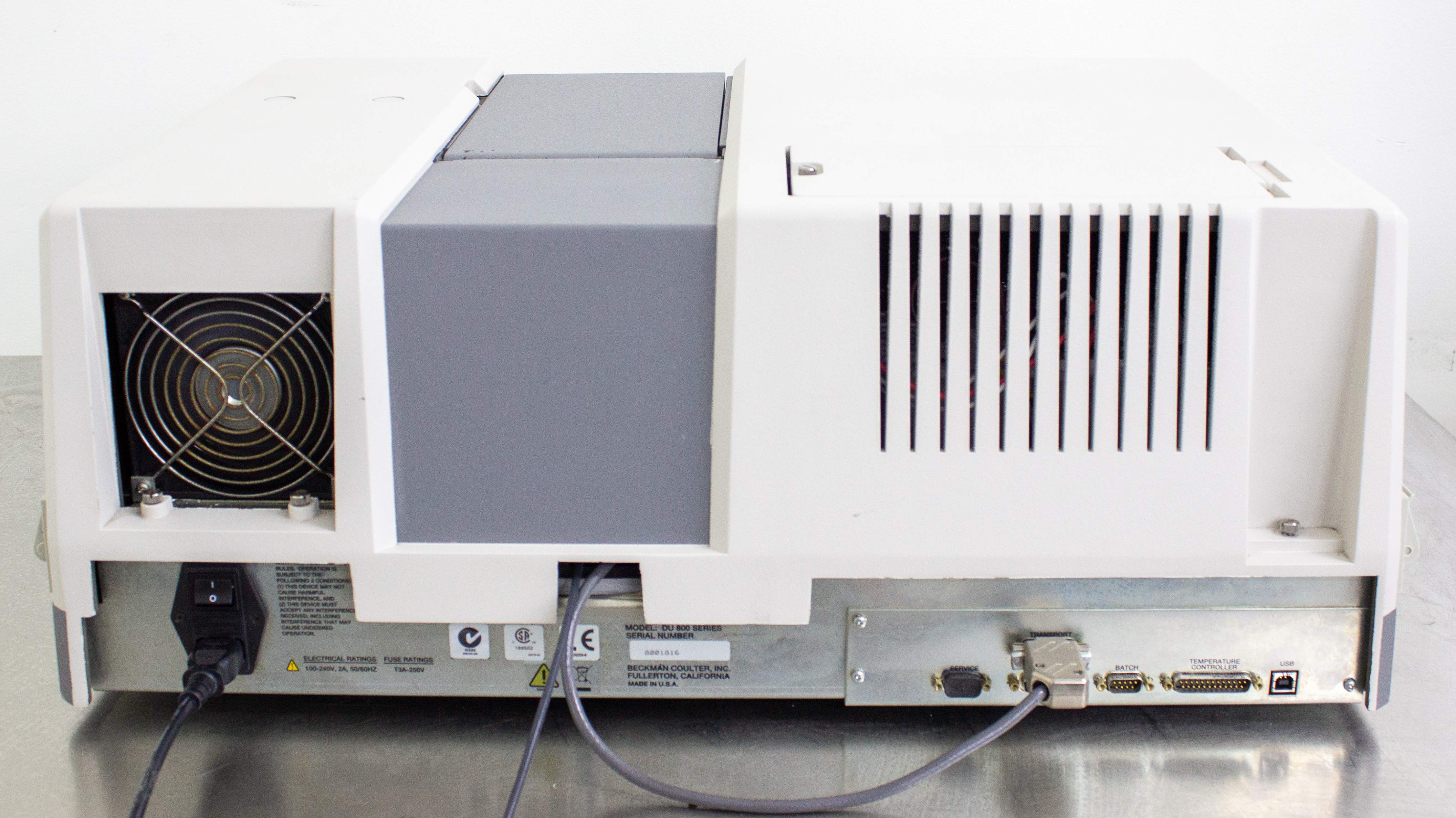 Beckman DU 800 UV-Vis Spectrophotometer PC-Controlled 6 Cell Holder 1.8nm