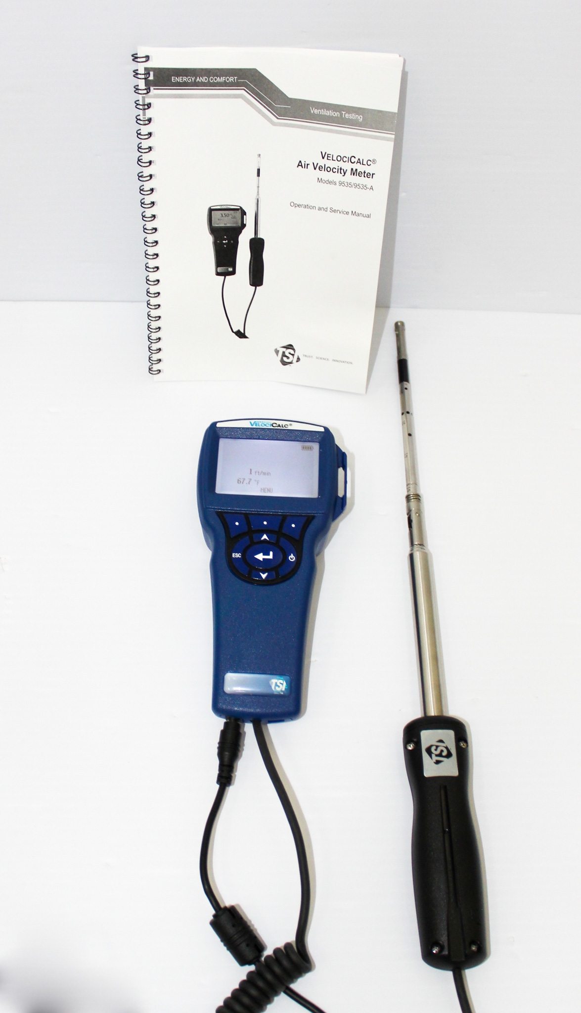 TSI 9535-A Air Flow Meter HVAC Max 6000 ft/min 0 to 200 F Logging