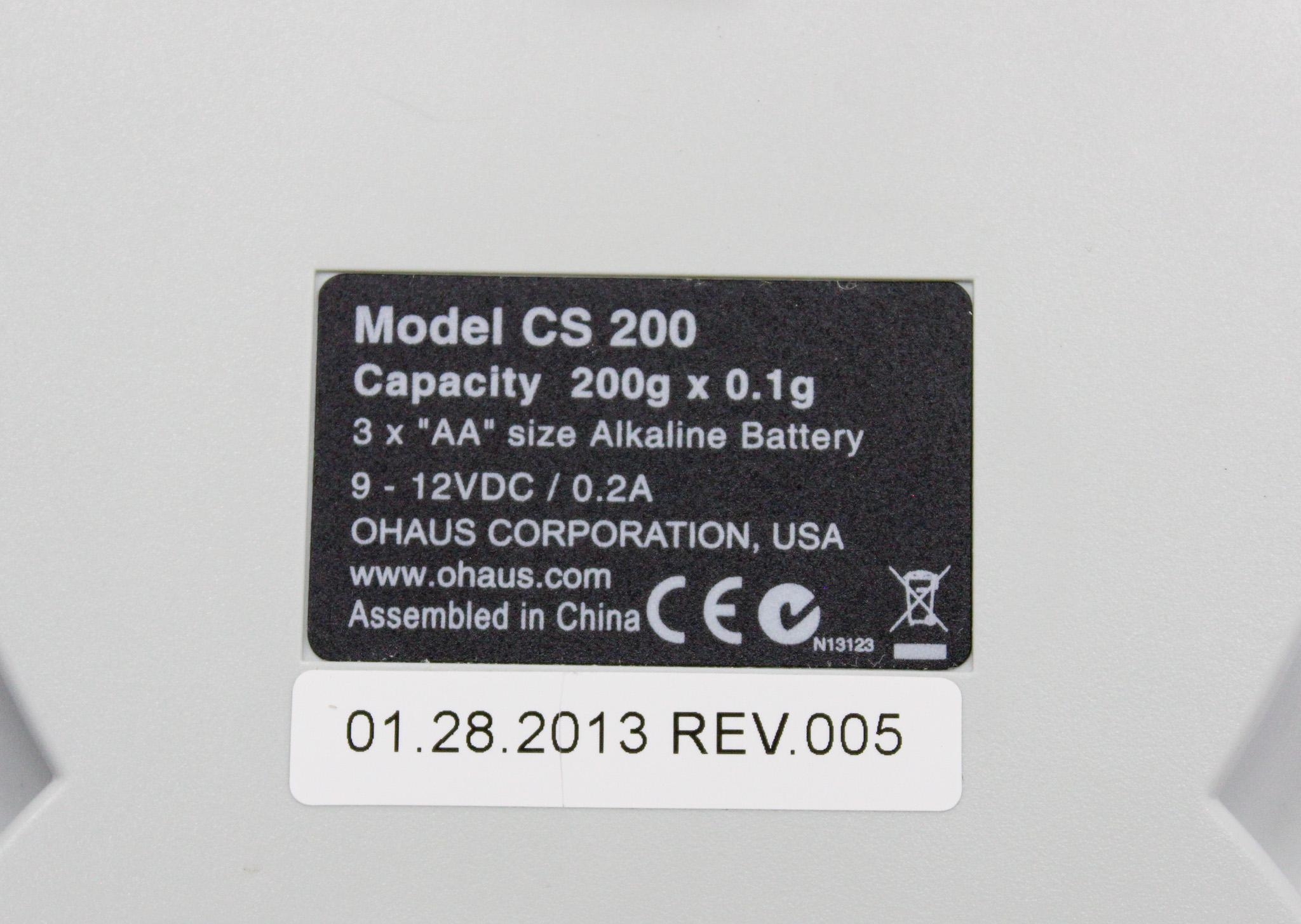 Ohaus CS 200 Bench Scale - Compact and Precise, Ideal for Versatile Applications