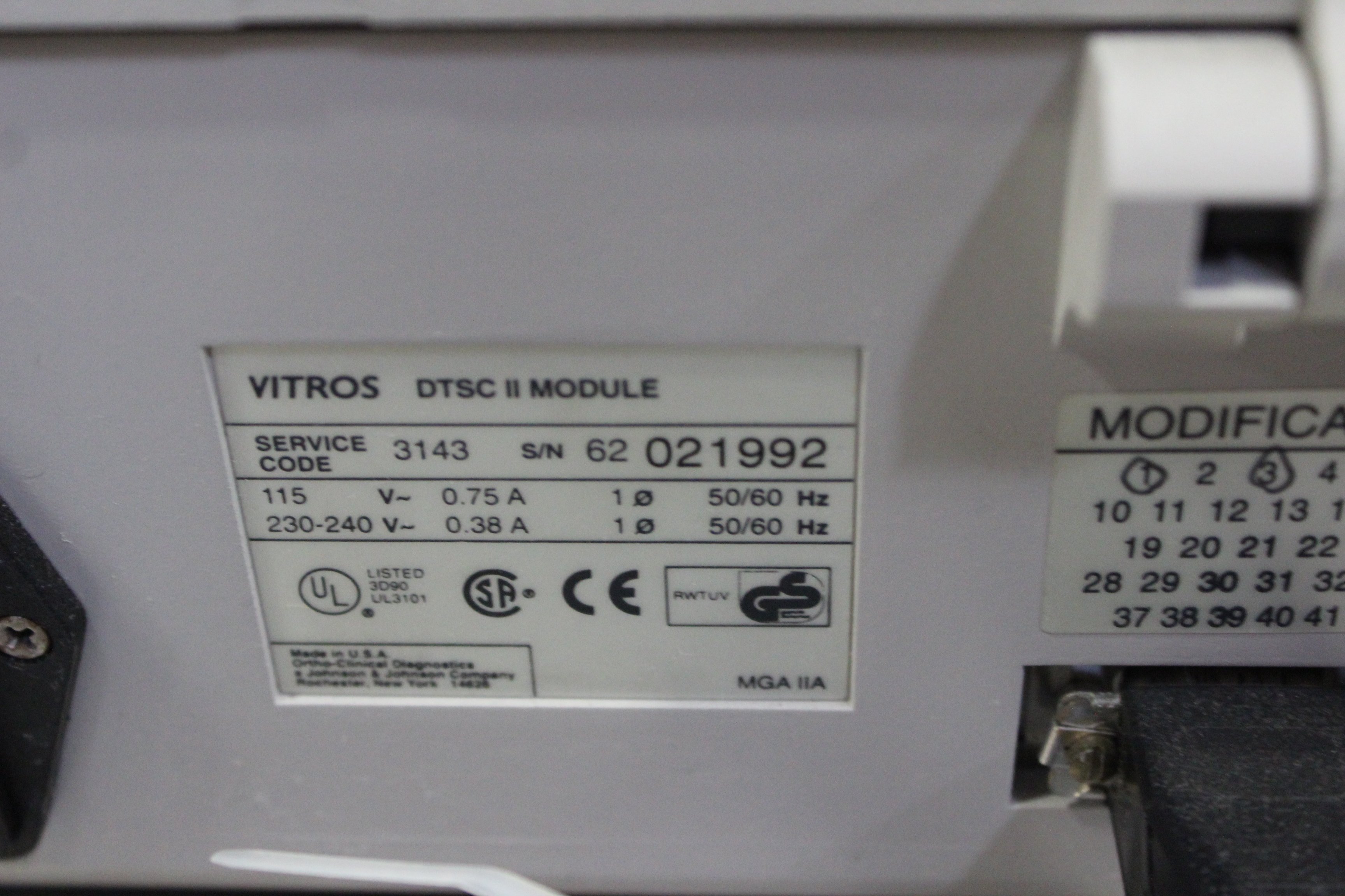 VITROS DTSC II MODULE Chemistry System for Clinical Testing