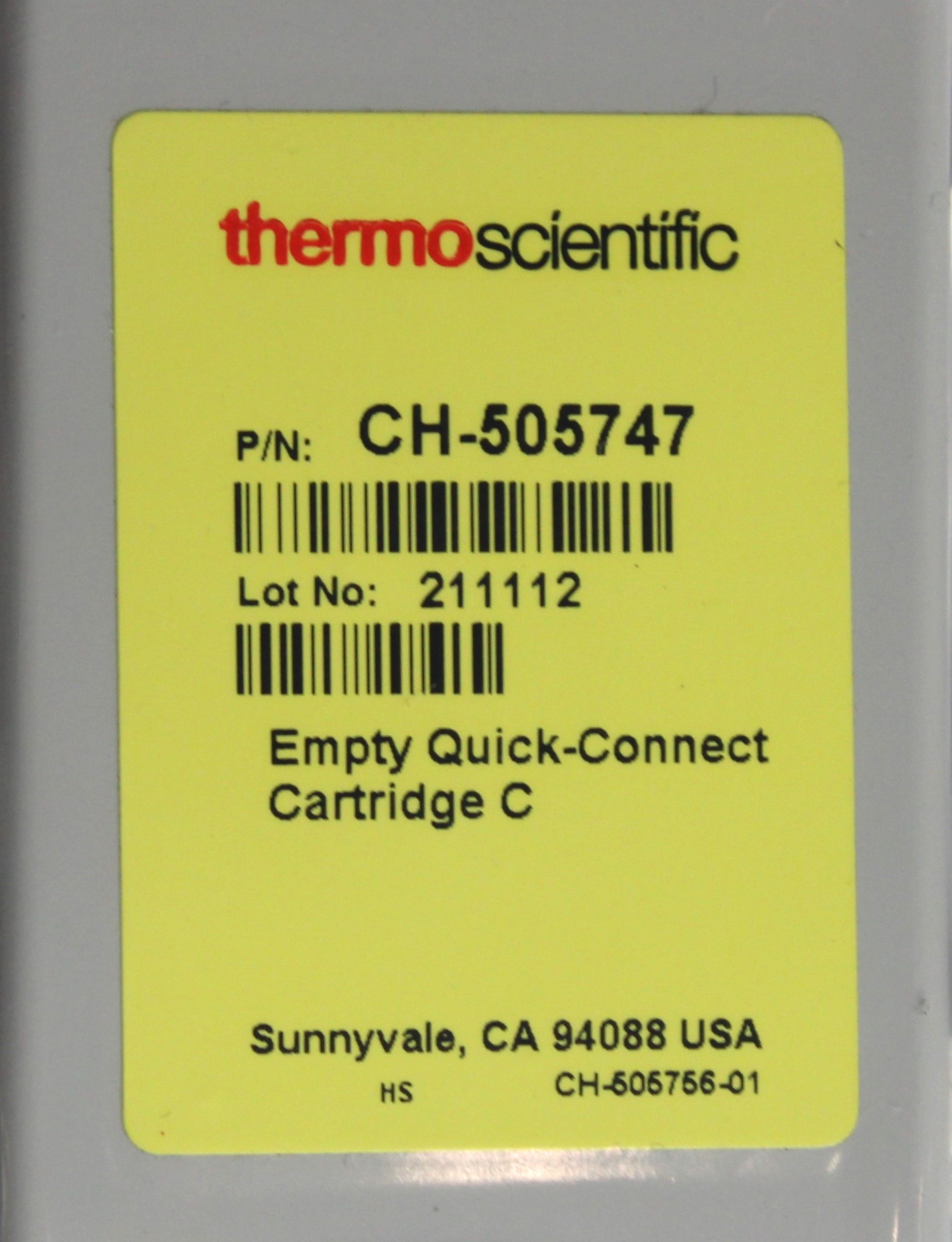 Thermo Scientific Empty Quick-Connect Cartridge C CH-505747 Lab Accessory
