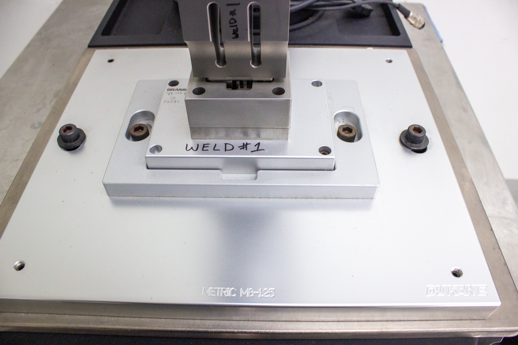 Dukane 340 Press Thruster Ultrasonic Welder Precision Dual Pressure System