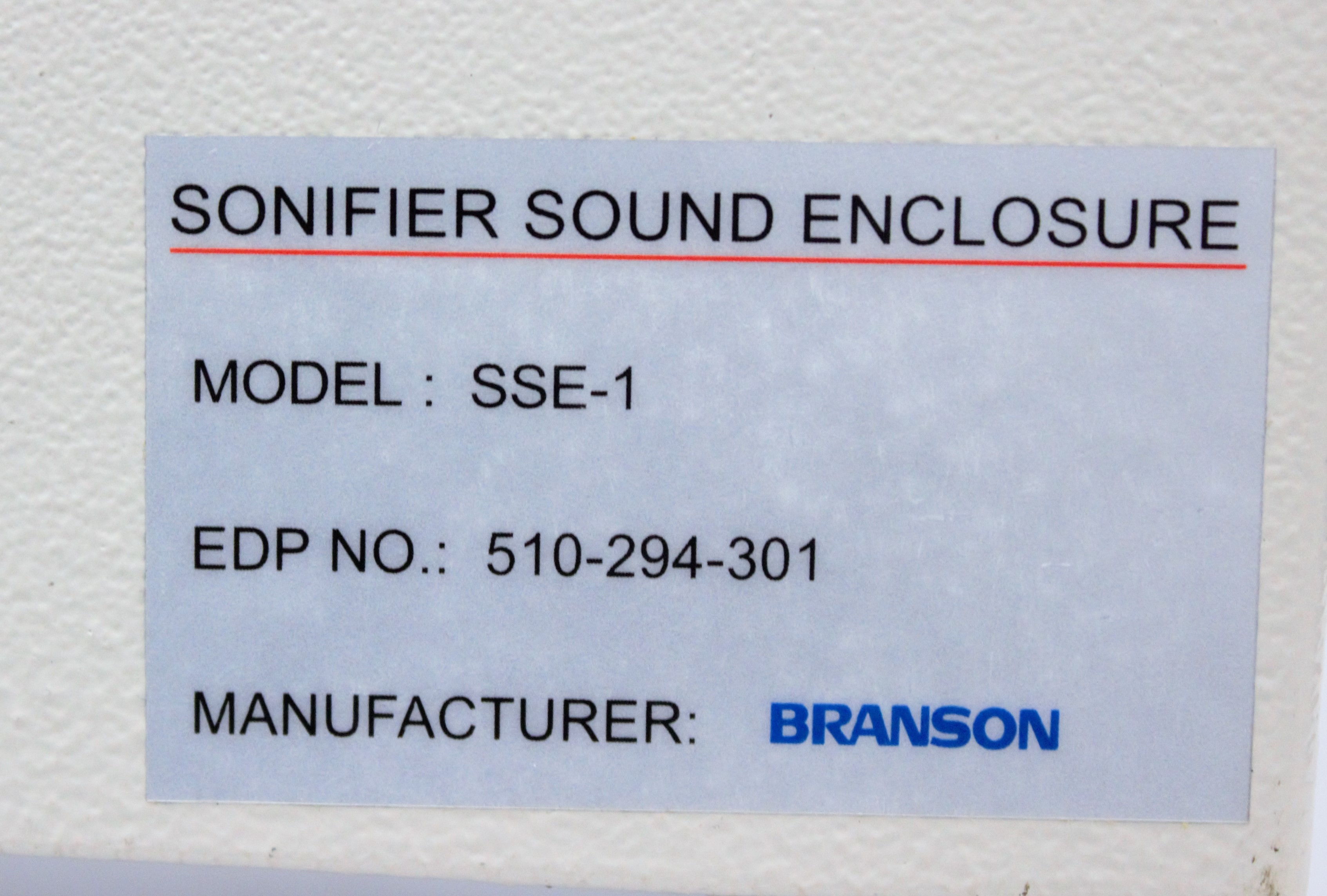 Branson SSE-1 Acoustic Enclosure Minimizes Noise Includes Power Cord