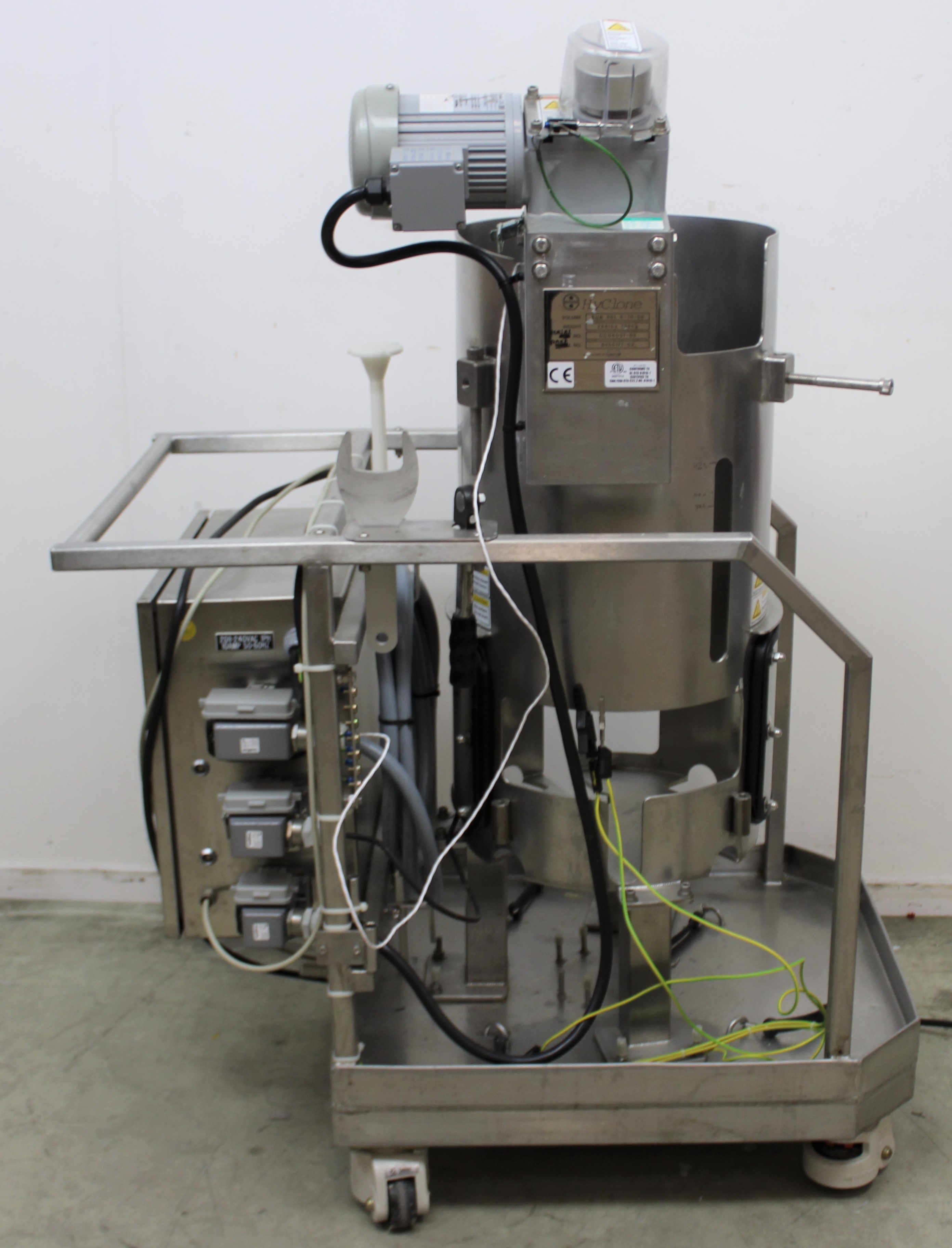 HyClone SV50171.02 50L Single-Use Bioreactor w/ MotorMixer on Cart, Used