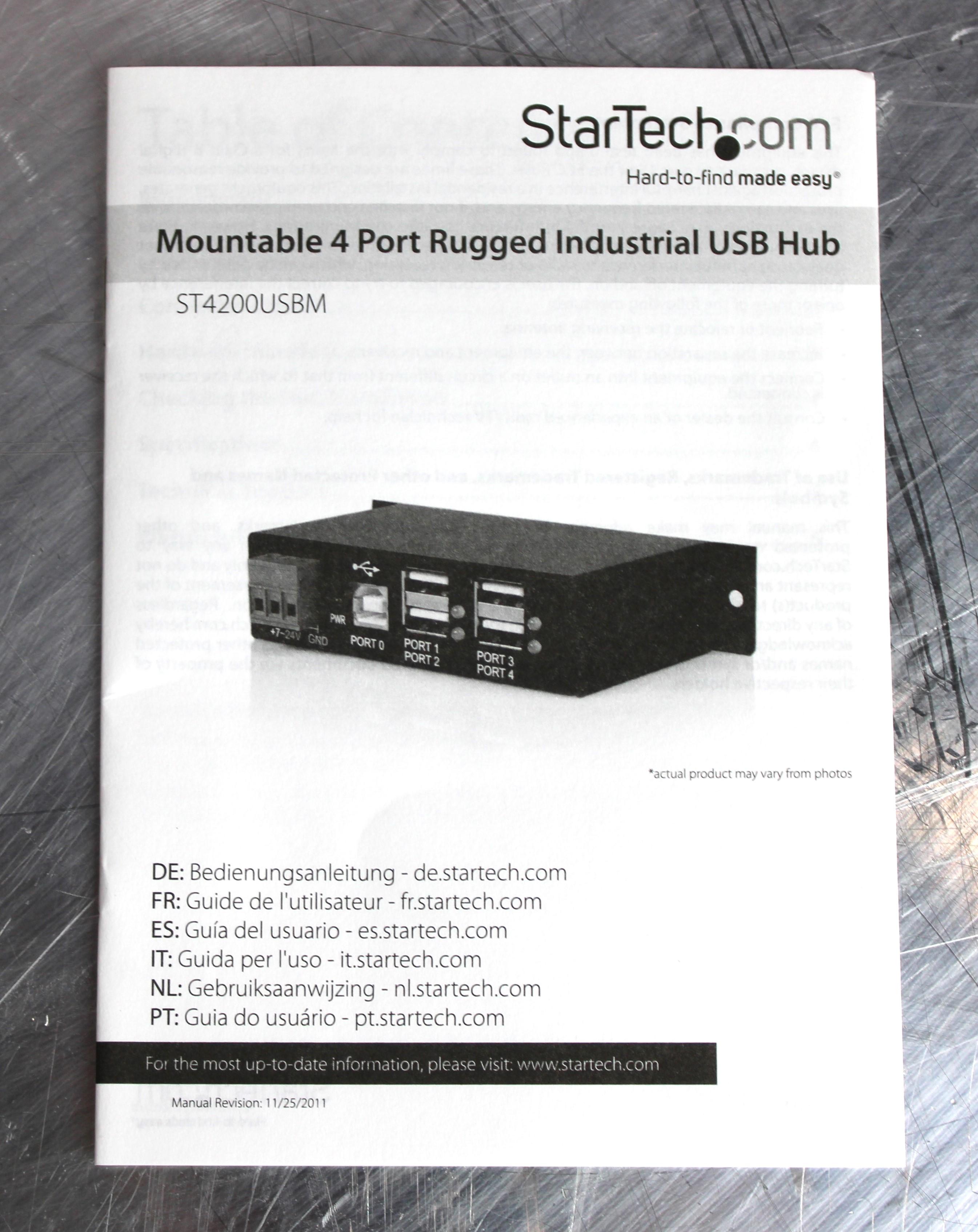 StarTech 4 Port USB Hub ST4200USBM Accessory 2.0 Ports DIN Rail