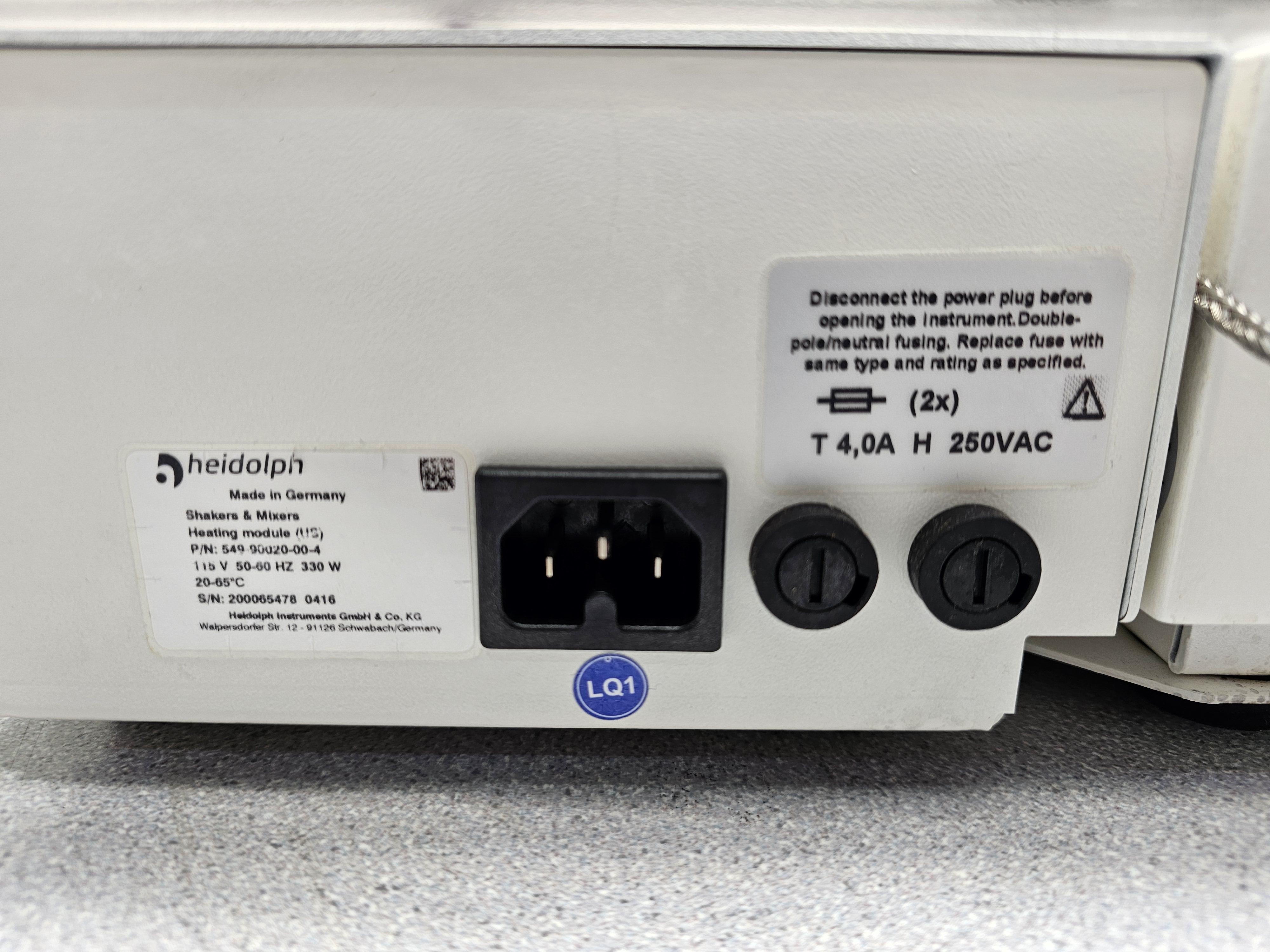 Heidolph Titramax 1000 Vibrating Incubator Shaker 1350 RPM 6 Plate Capacity