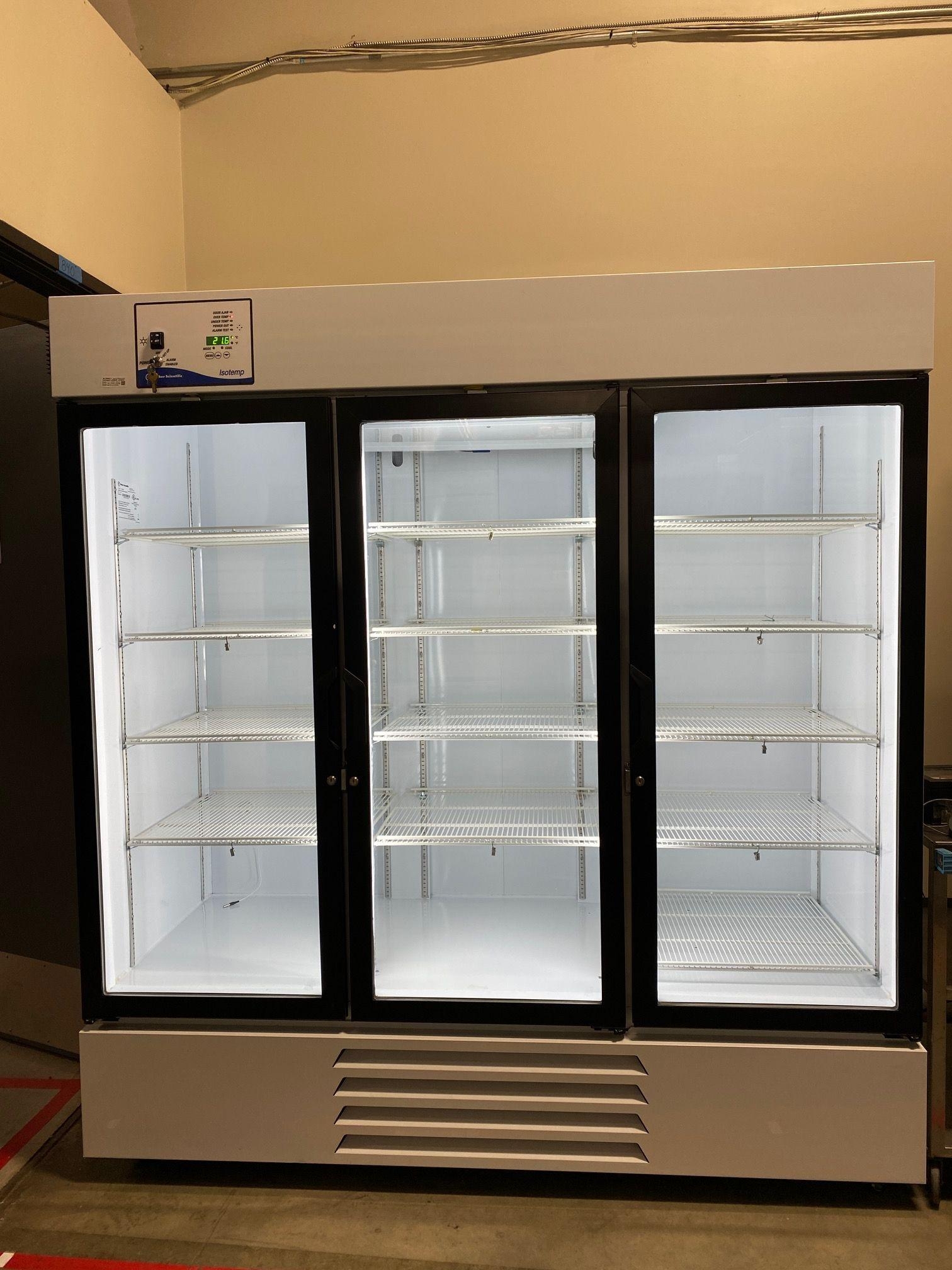 Fisher Scientific Triple Door Refrigerator. 115V.