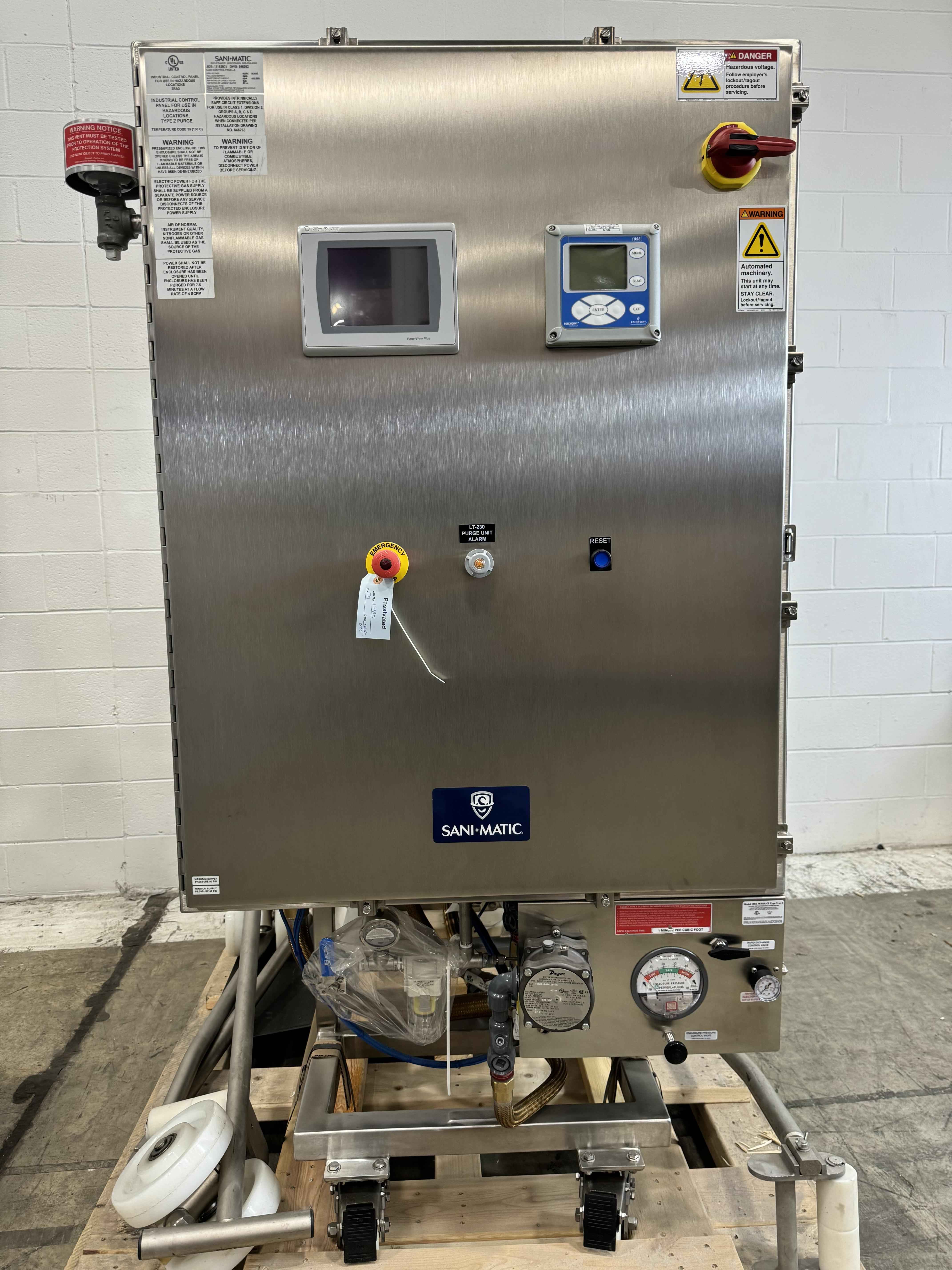 SANI-MATIC 1002-WPSA-CI Type Y/Z CIP System 15 Cu Ft for Sanitary Cleaning