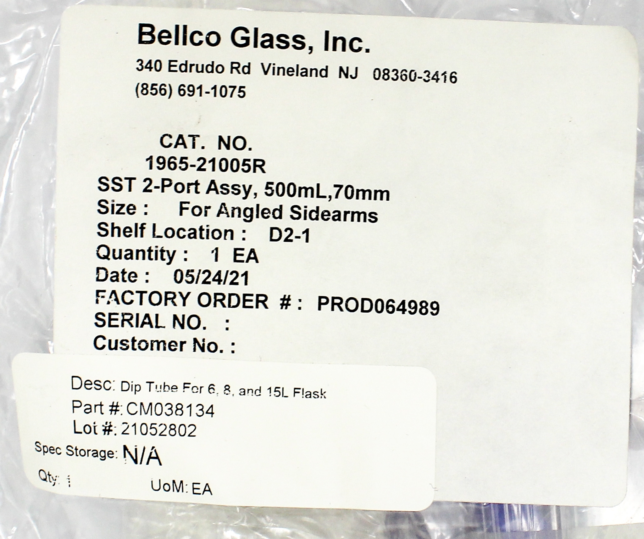 Bellco 7774-30115 Overhead Stirrer Mixes Cell Culture High Torque 8L
