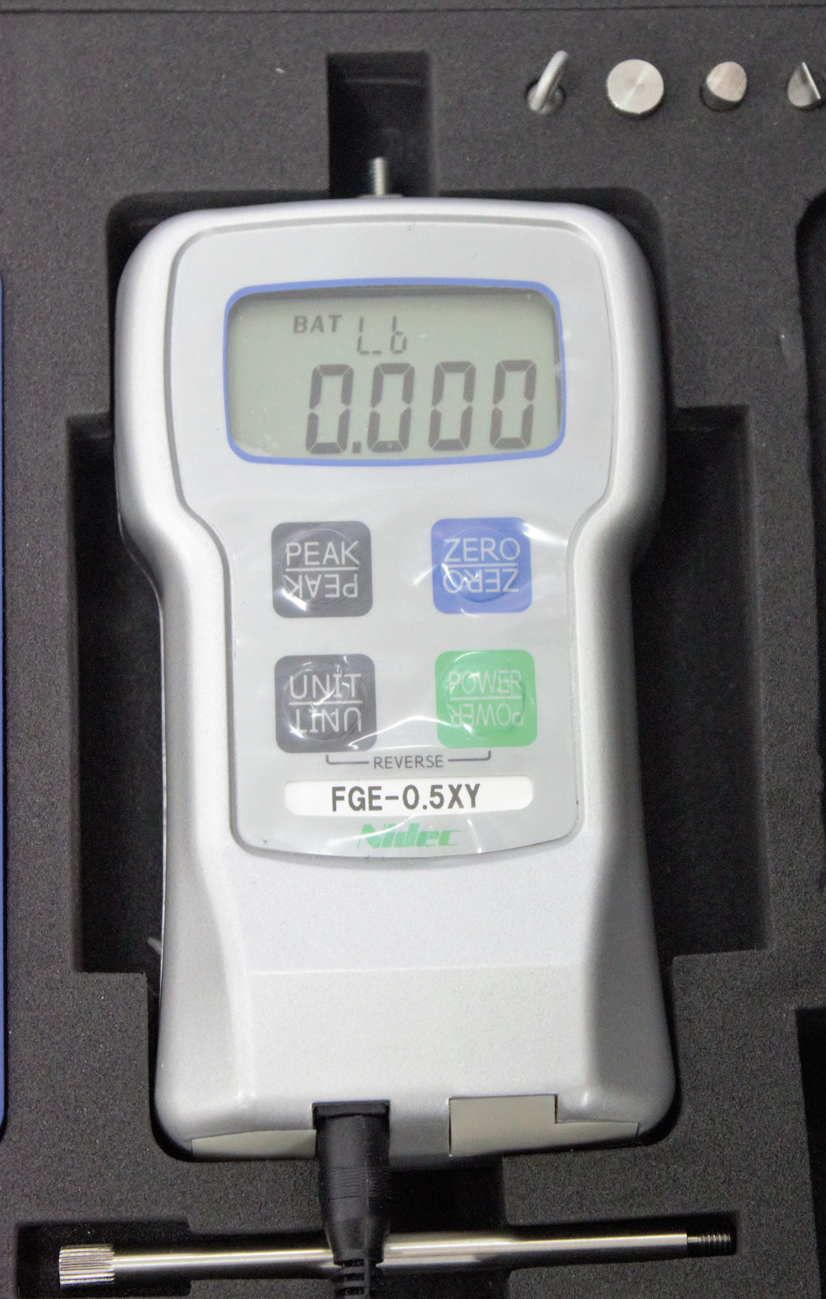 Nidec FGE-0.5XY Digital Force Gauge 4 Digit LCD 0-5 lb Good Condition