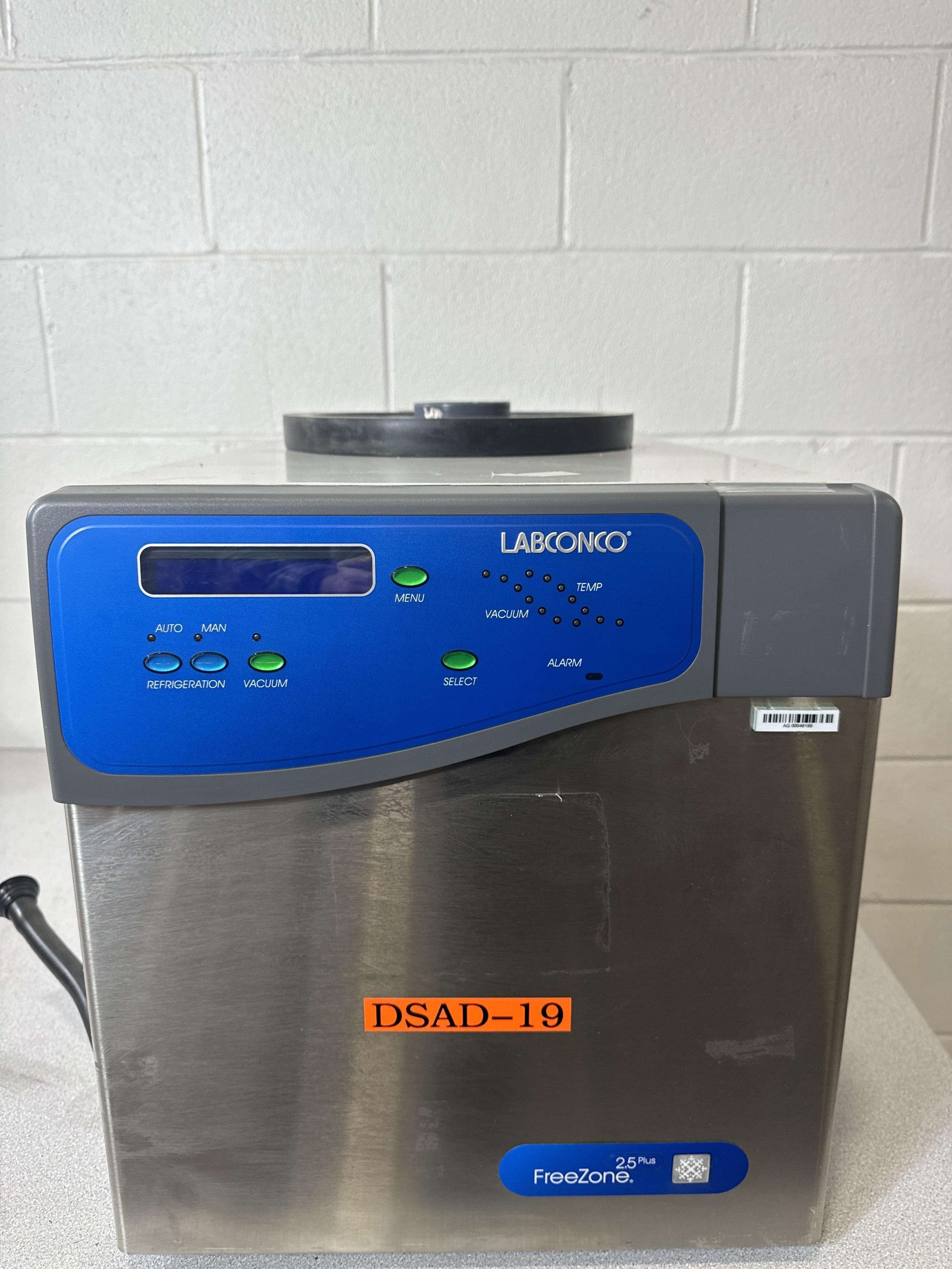 Labconco FreeZone 2.5L Benchtop Freeze Dryer Low Temp -84C Compact Design