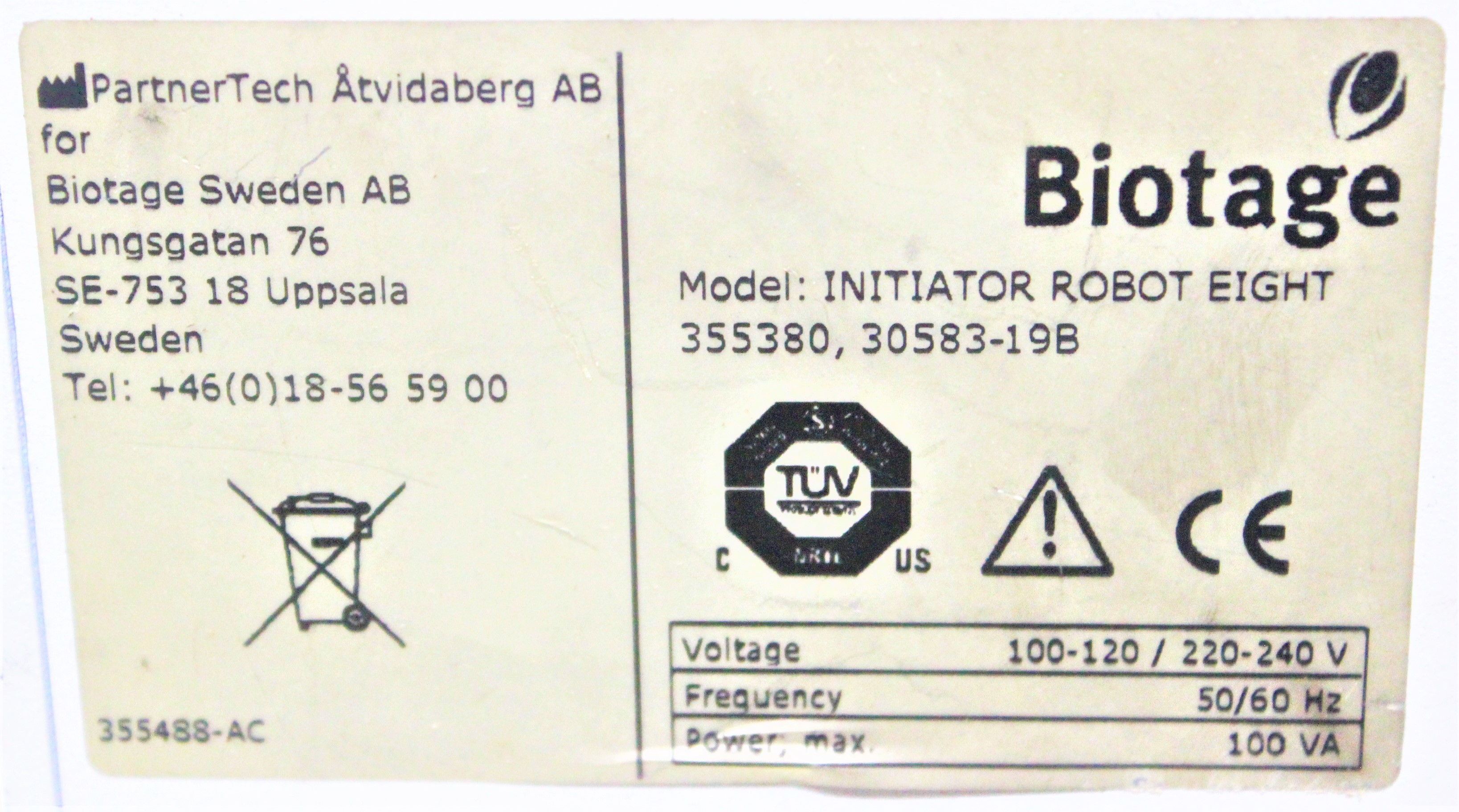 BIOTAGE Initiator Robot Eight Automated Microwave Synthesizer 8-Position