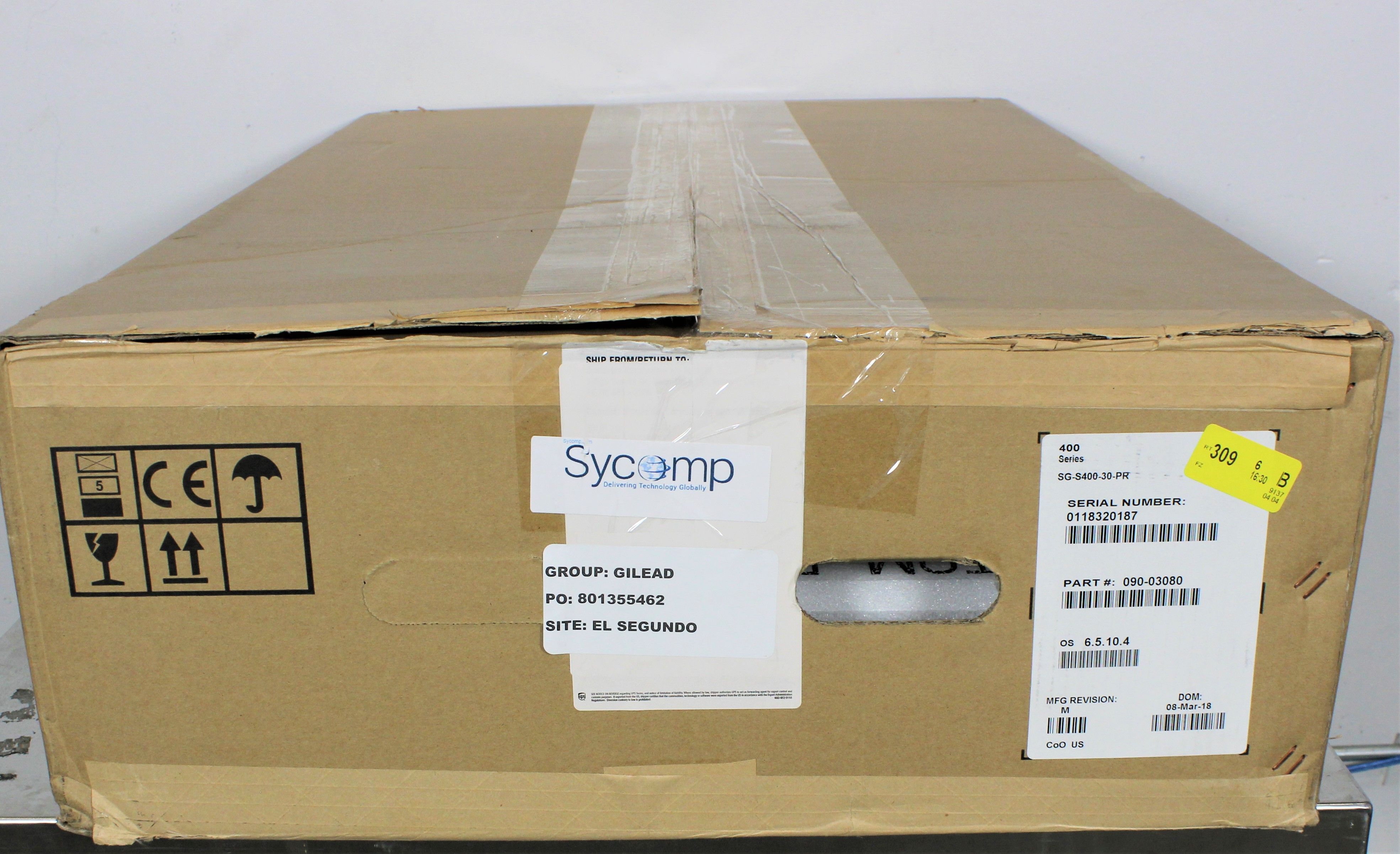 Symantec S400-30 Security Appliance Proxy Edition User Authentication Platform
