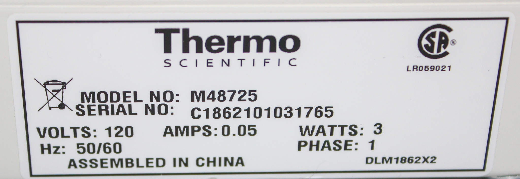 Thermo M48725 Vari Mix Test Tube Rocker for Uniform Specimen Suspensions