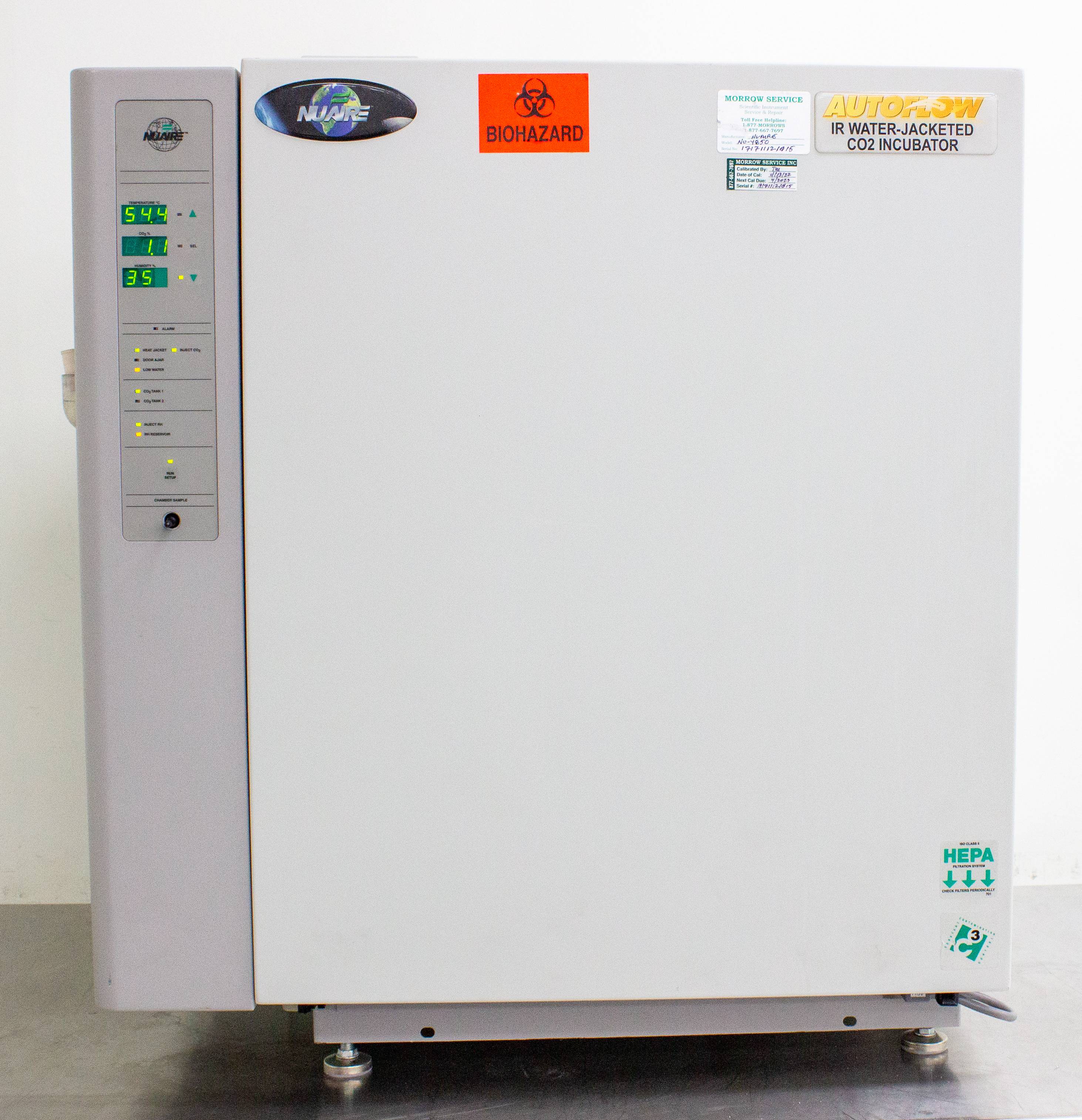 NuAire NU-4850 Incubator CO2 20 Gal Precise Control Humidity Used