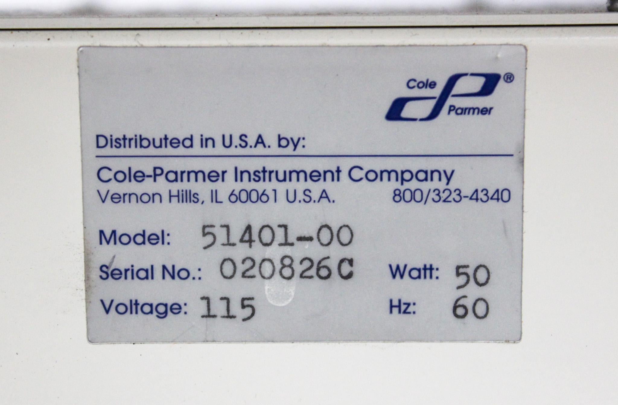 Cole Parmer 51401-00 Rocker Shaker 2-65C, 160 RPM, 10lb Platform