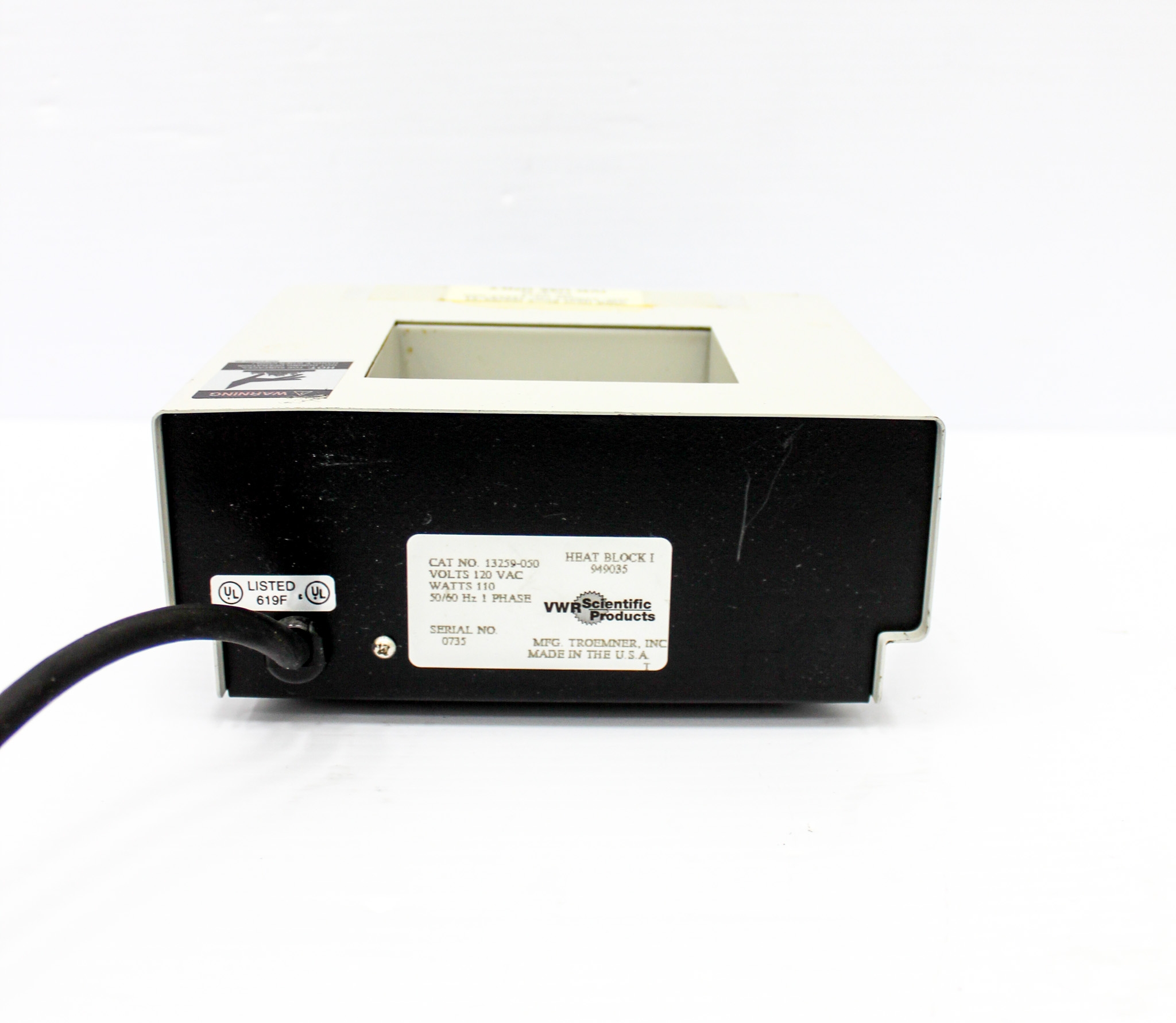 VWR 949035 Heat Block Heater 150C Temp Range 100W with Thermostat Control