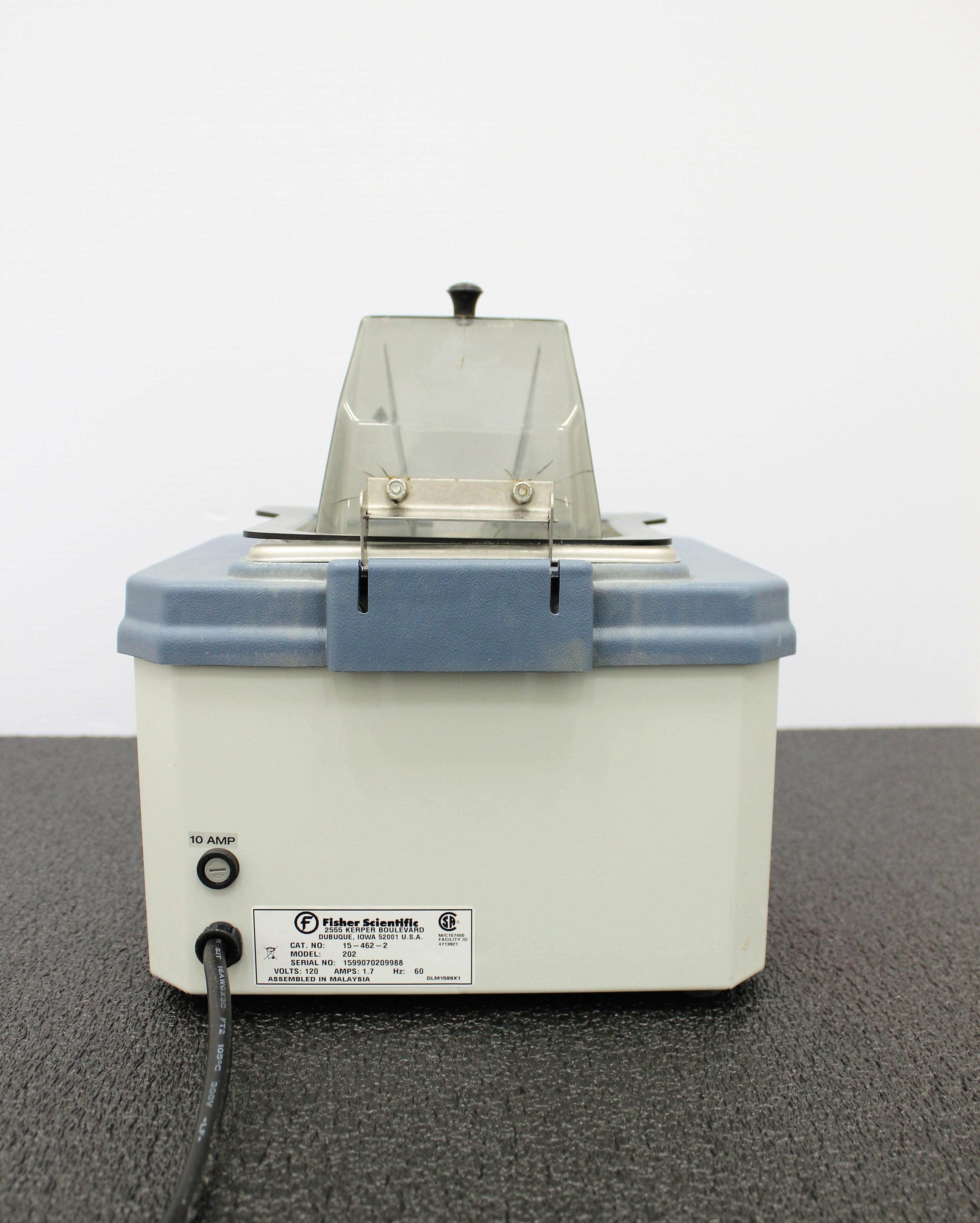 Fisher Scientific 202 Water Bath Digital Temp Control 2L 99.9C 13.0Lb Used