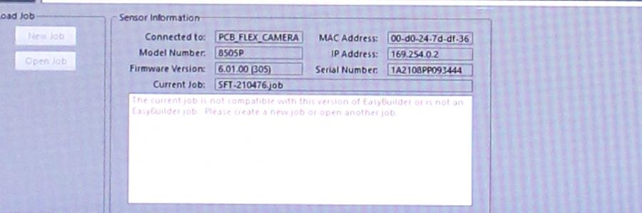 Thermo Custom Vision System Camera UV In-Sight 5MP PoE Ethernet Robots