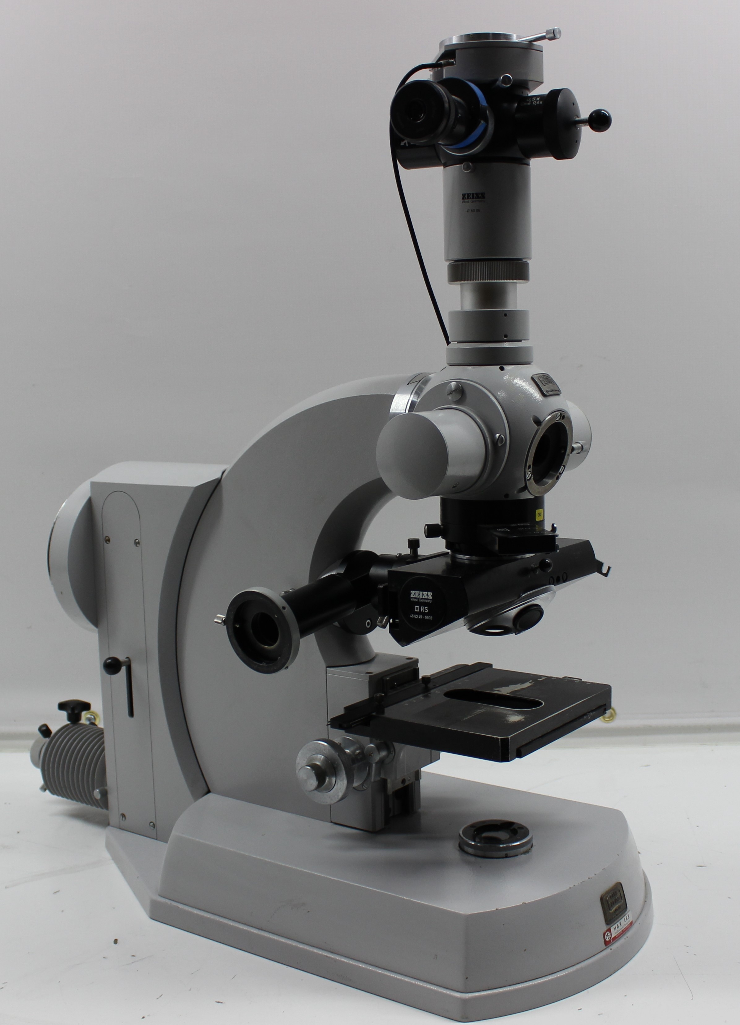 Carl Zeiss III RS 46 62 49 Microscope Imager w/ Eye Piece Adapter Zeiss