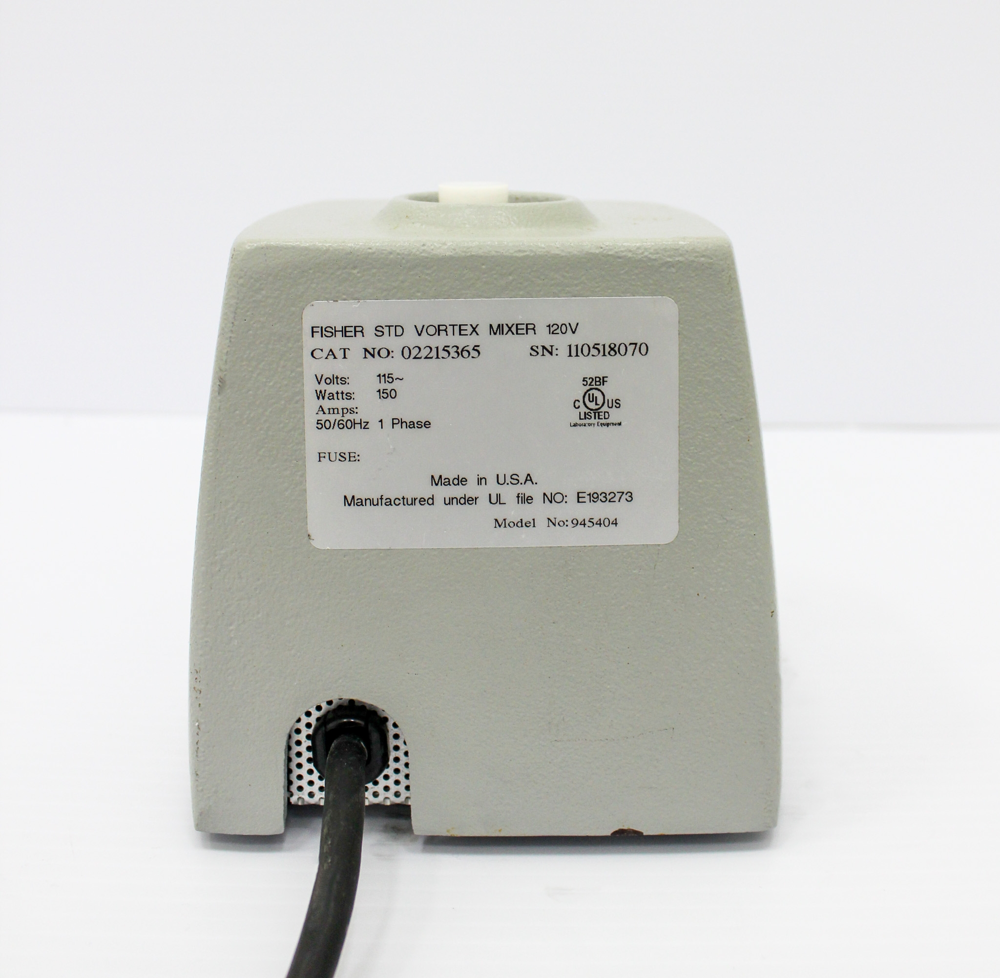 Fisher 02215365 Mini Vortexer for Mixing Samples 300-3200 RPM Tested Used