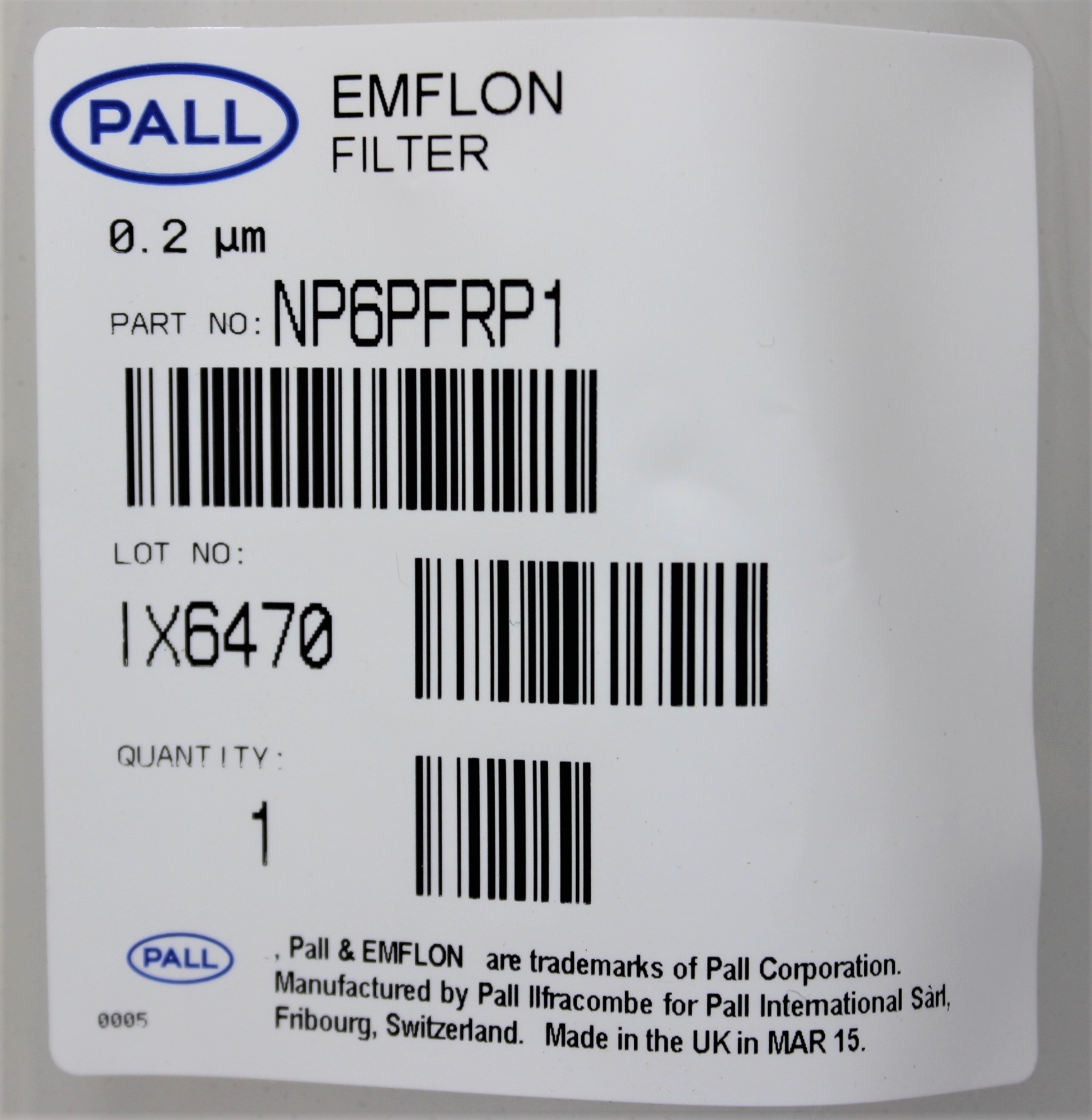 Pall Emflon Filter PFR 0.2m NP6PFRP1 Turnkey Gas Filtration System