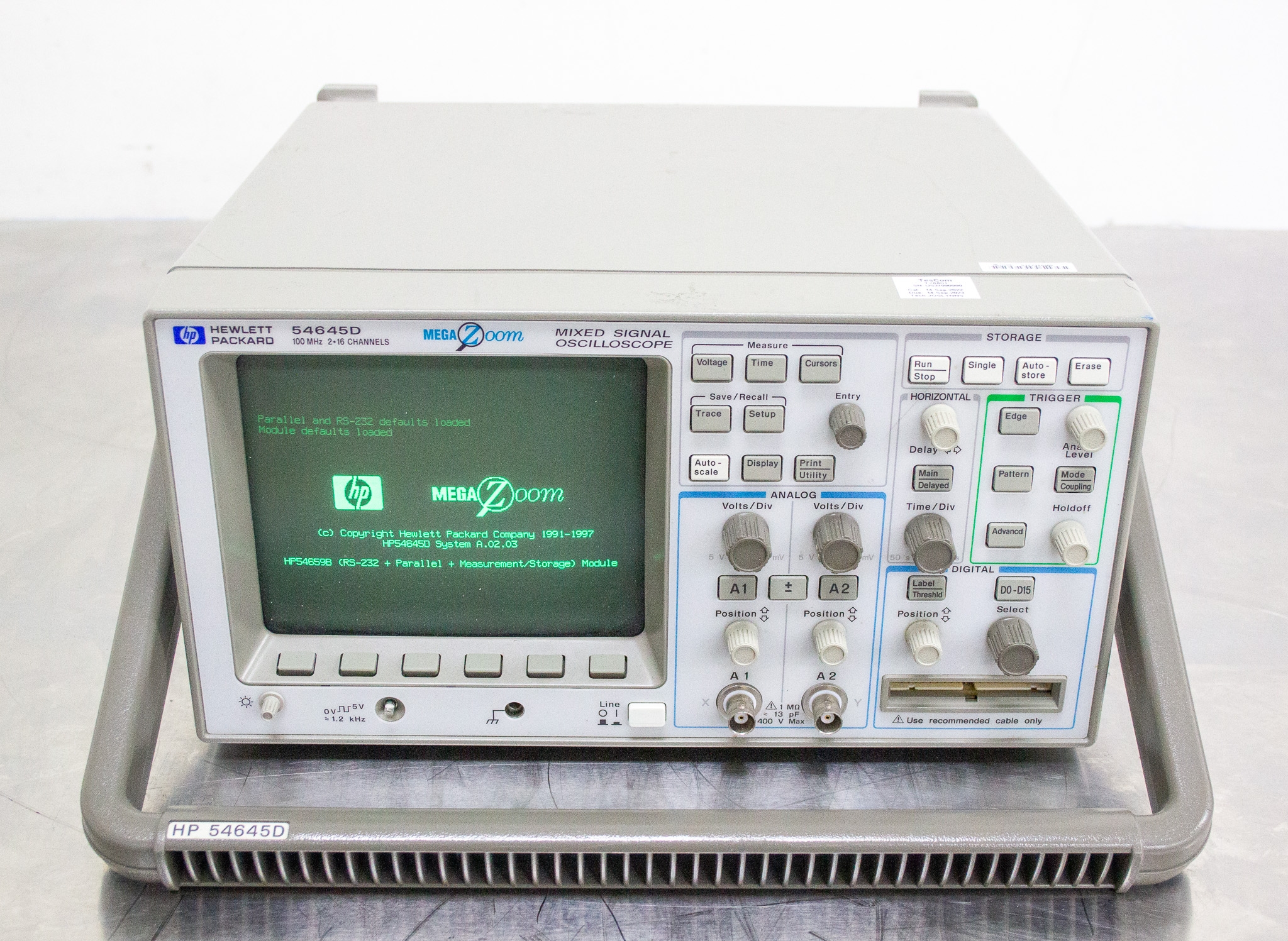 HP 54645D Oscilloscope Mixed Signal Digital Analysis Agilent Module