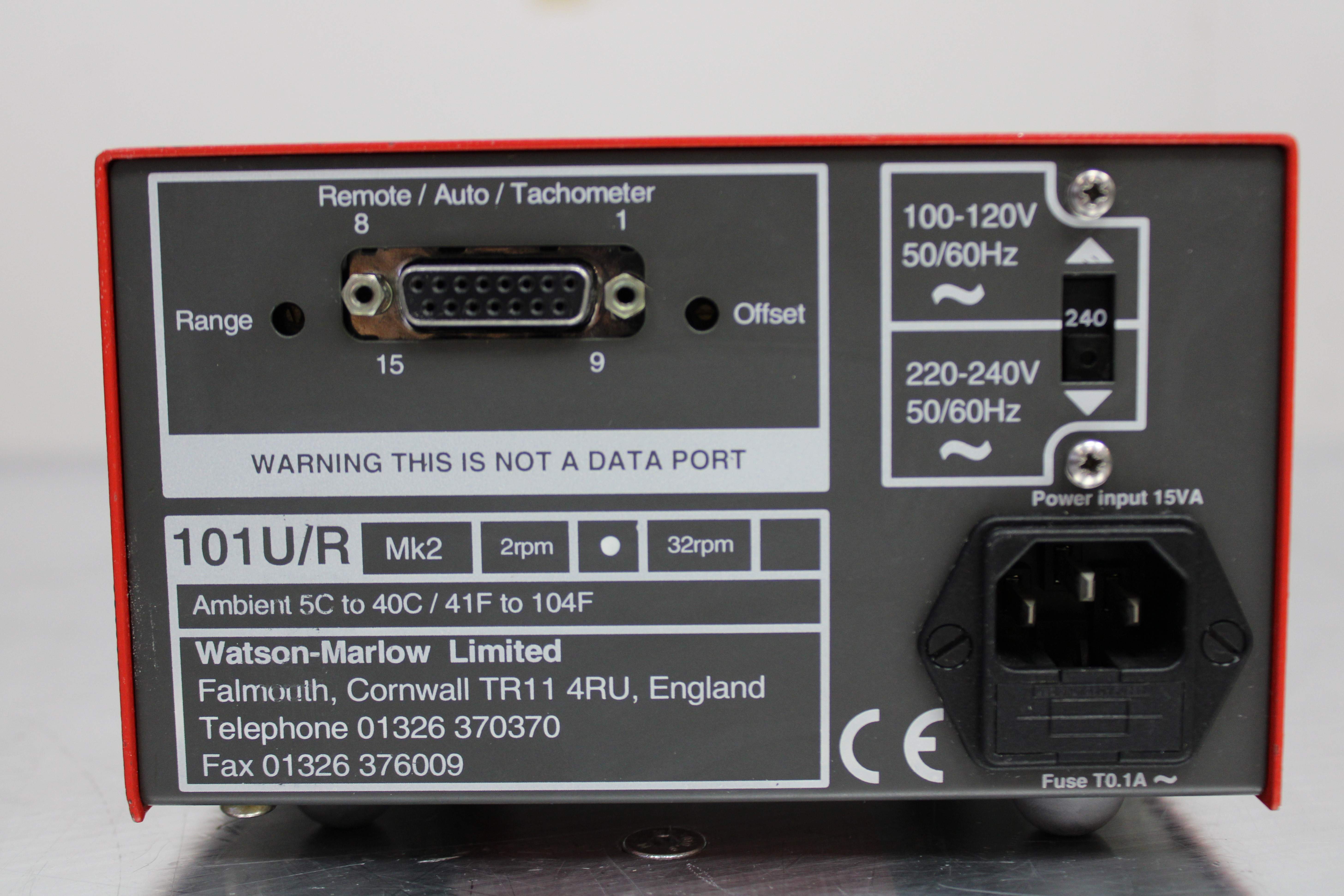 Watson Marlow 101U Peristaltic Pump 240V 2RPM with MK2 Head Laboratory