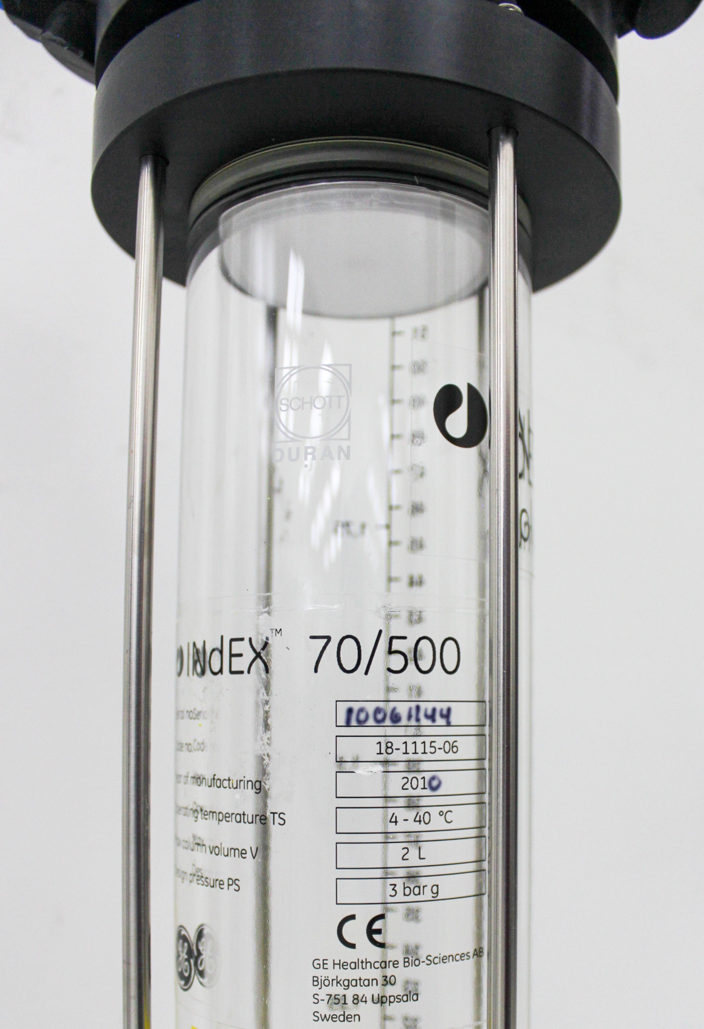GE 70/500 Chromatography Column for Process Development 4-40C 2L Max