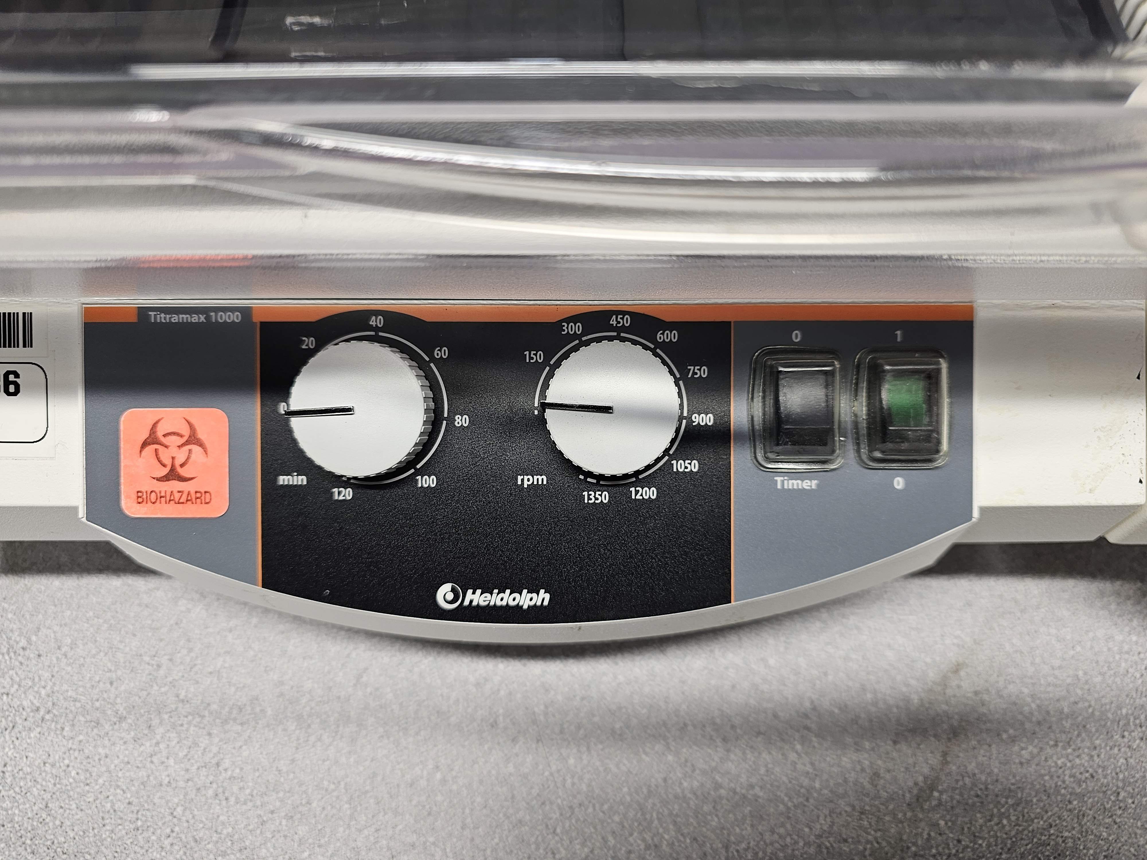 Heidolph Titramax 1000 Vibrating Incubator Shaker 1350 RPM 6 Plate Capacity